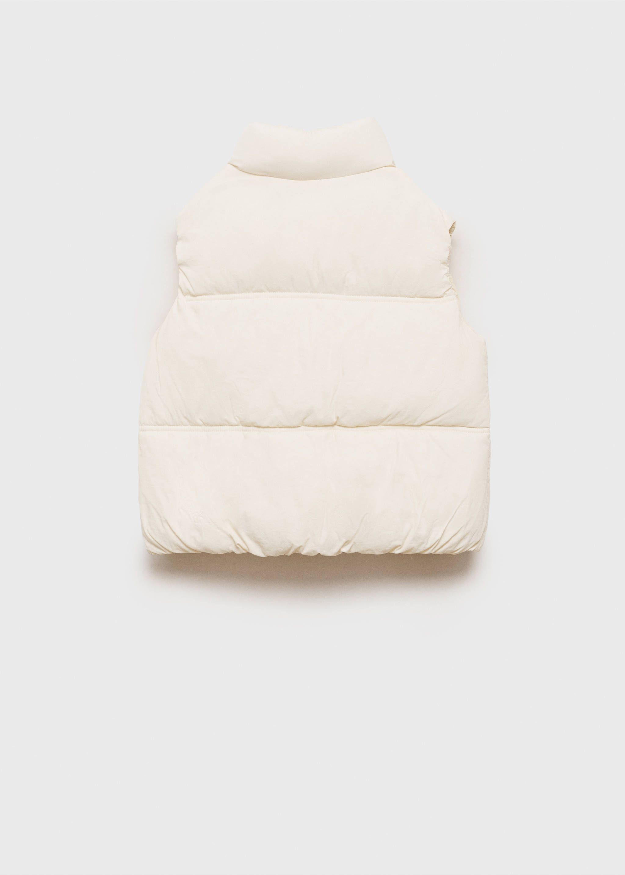 Quilted zipper vest - Reverse of the article, Ecru. Ref: 87072535-00.