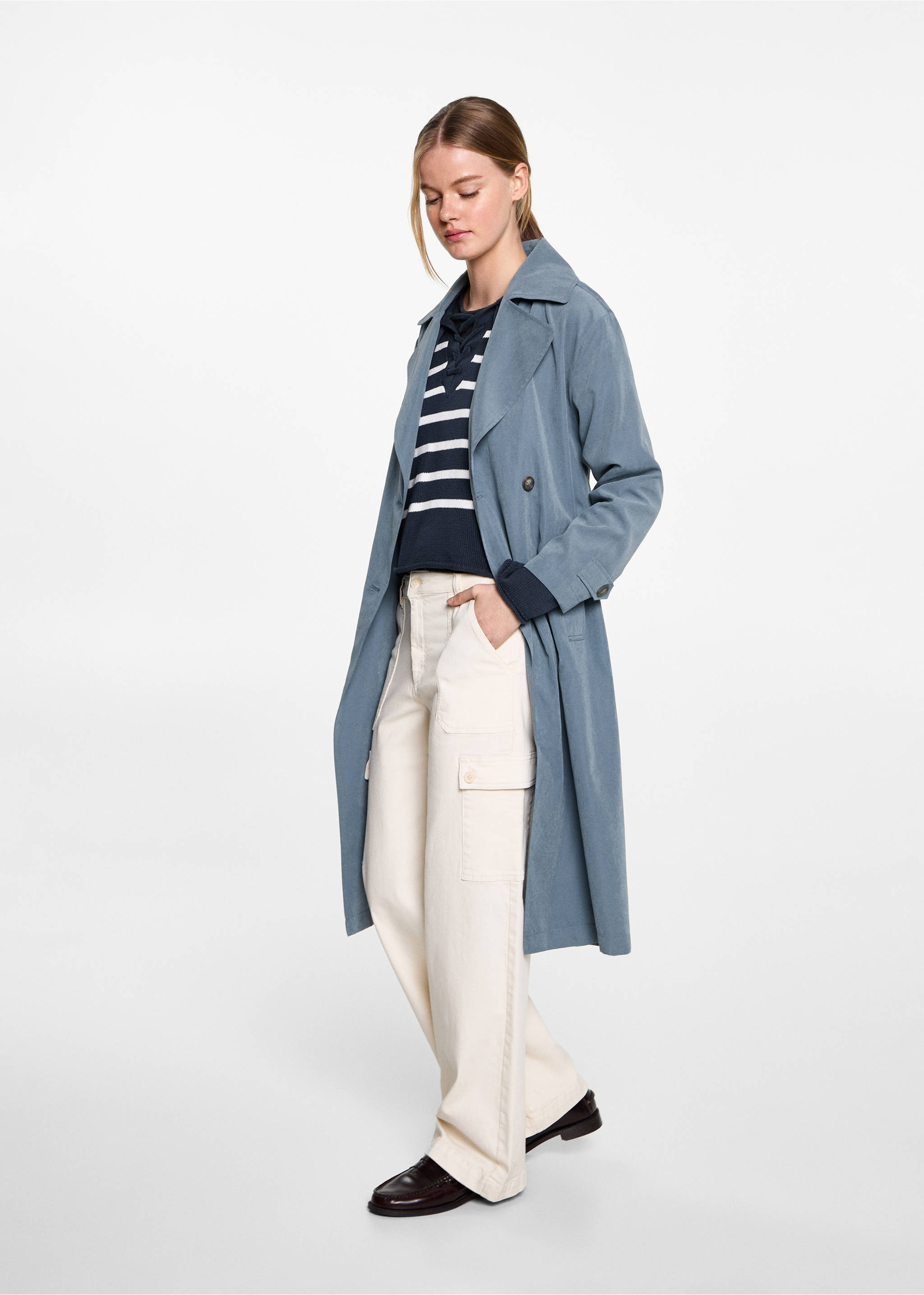 Belt flowy trench - General plane, Blue. Ref: 87072536-00.