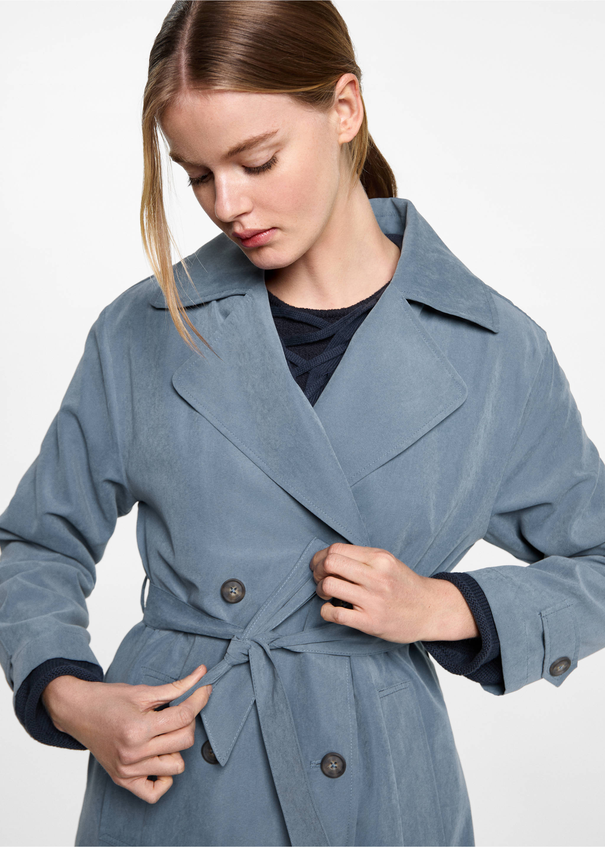 Belt flowy trench - Medium plane, Blue. Ref: 87072536-00.