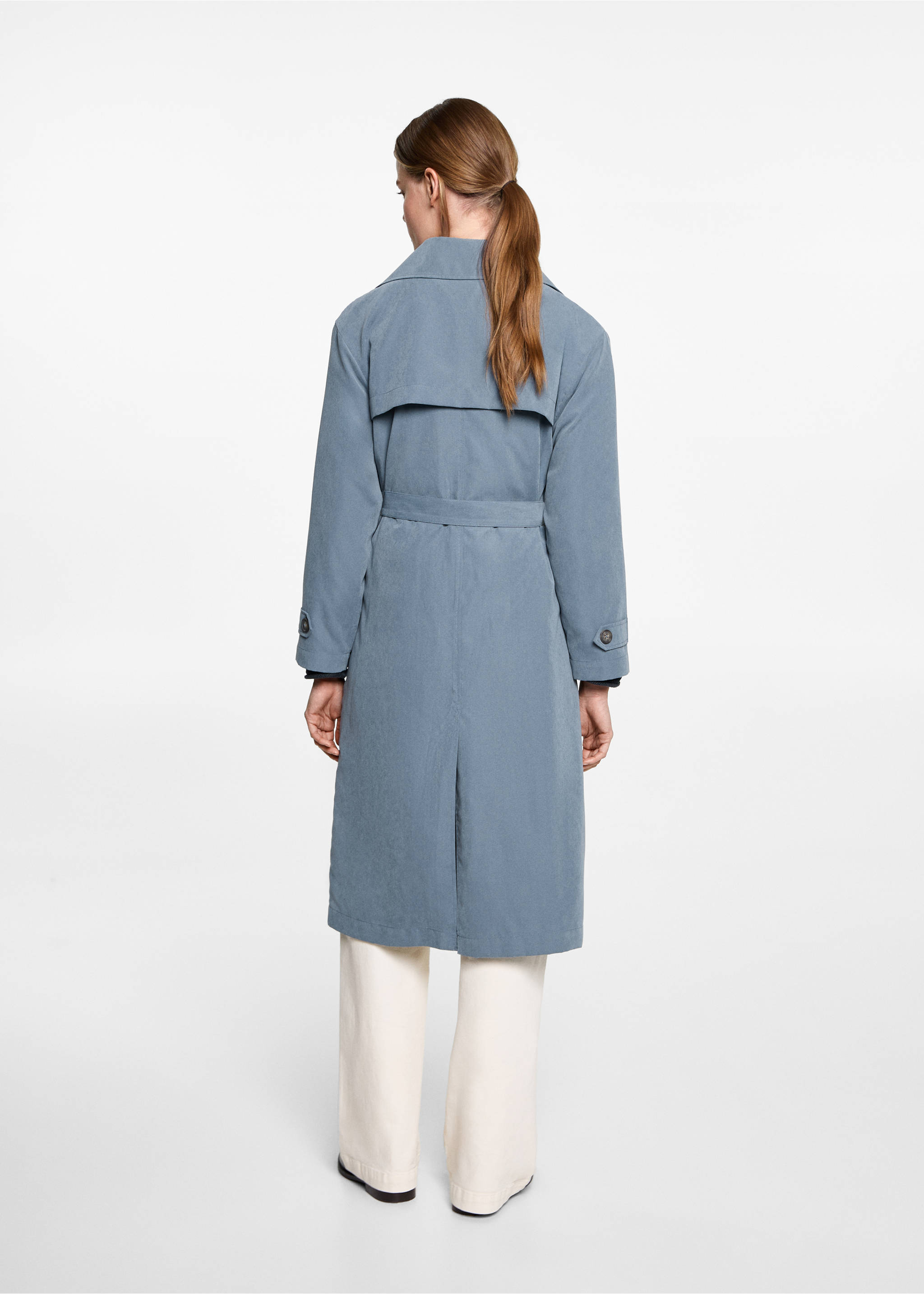 Belt flowy trench - Reverse of the article, Blue. Ref: 87072536-00.