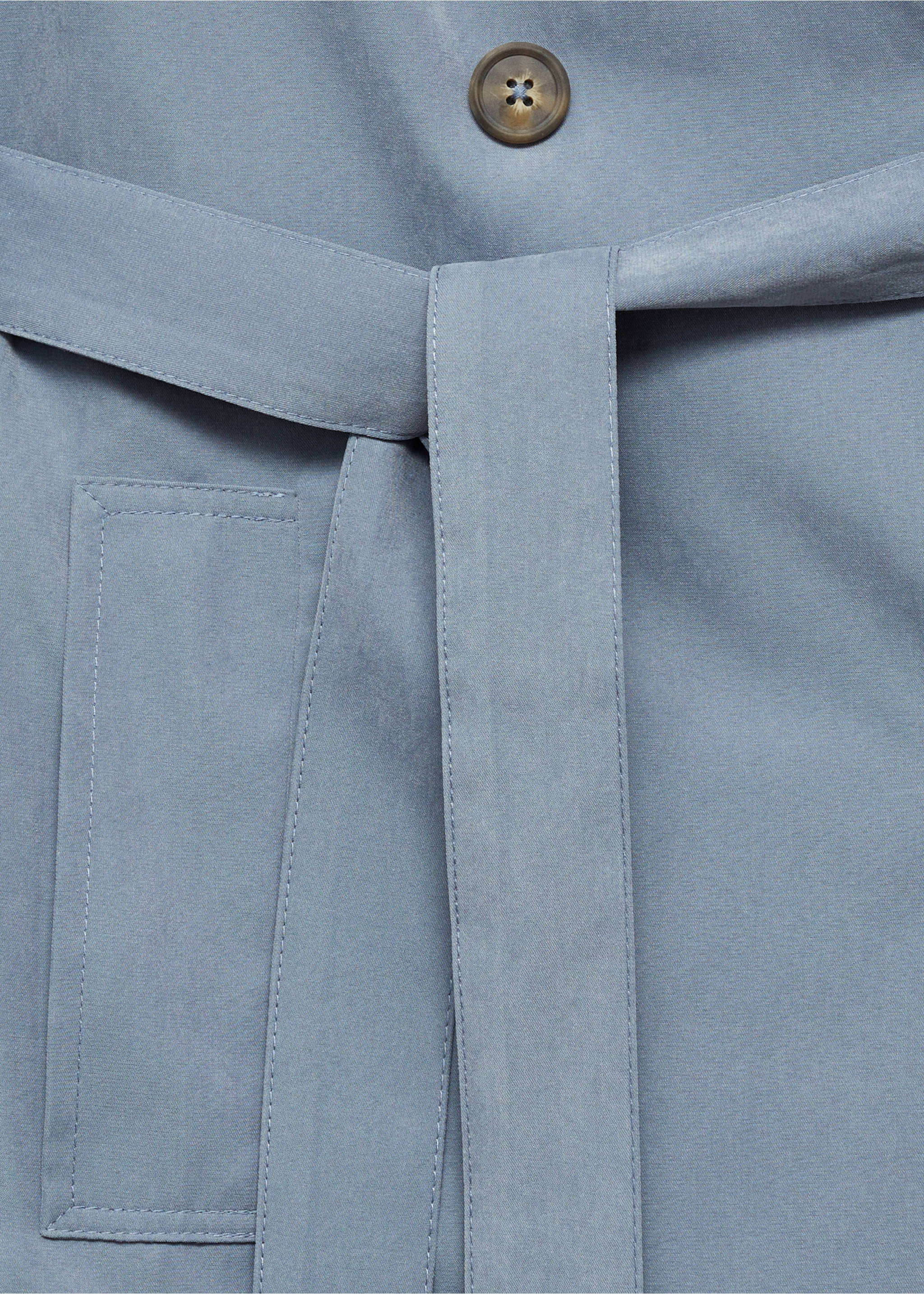 Belt flowy trench - Details of the article 8, Blue. Ref: 87072536-00.