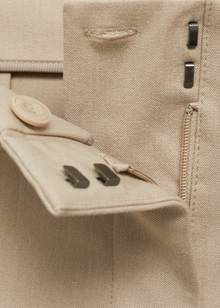 Mid-rise flare trousers — Beige