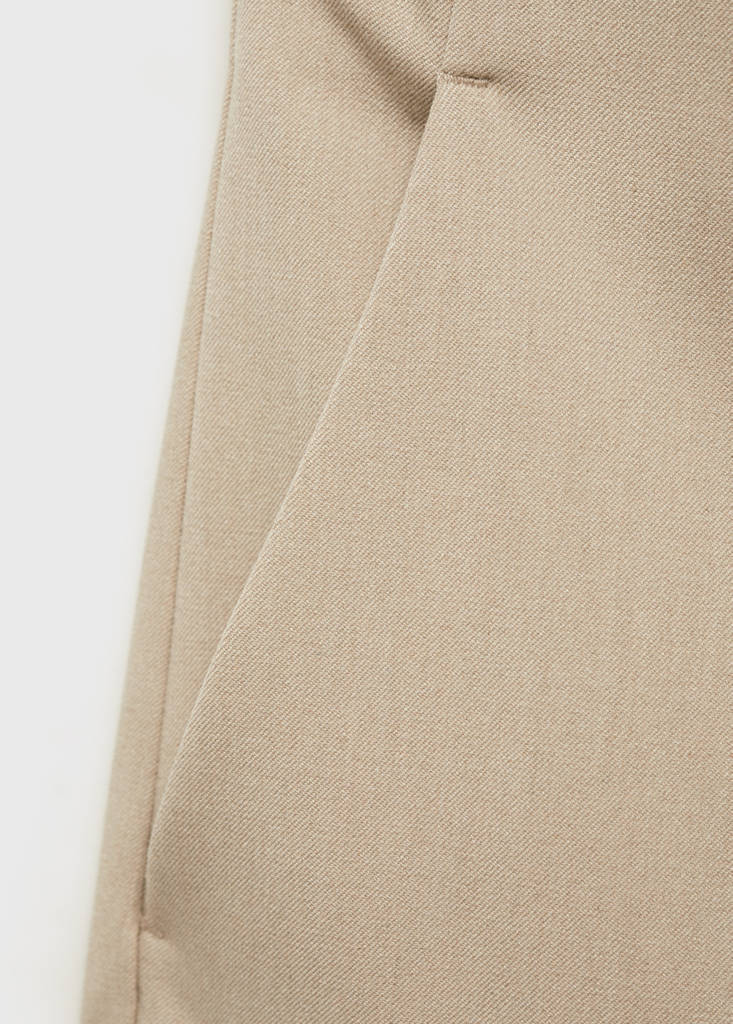 Mid-rise flare trousers — Beige