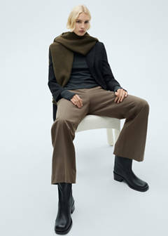 Mid-rise flare trousers — Medium Brown 4