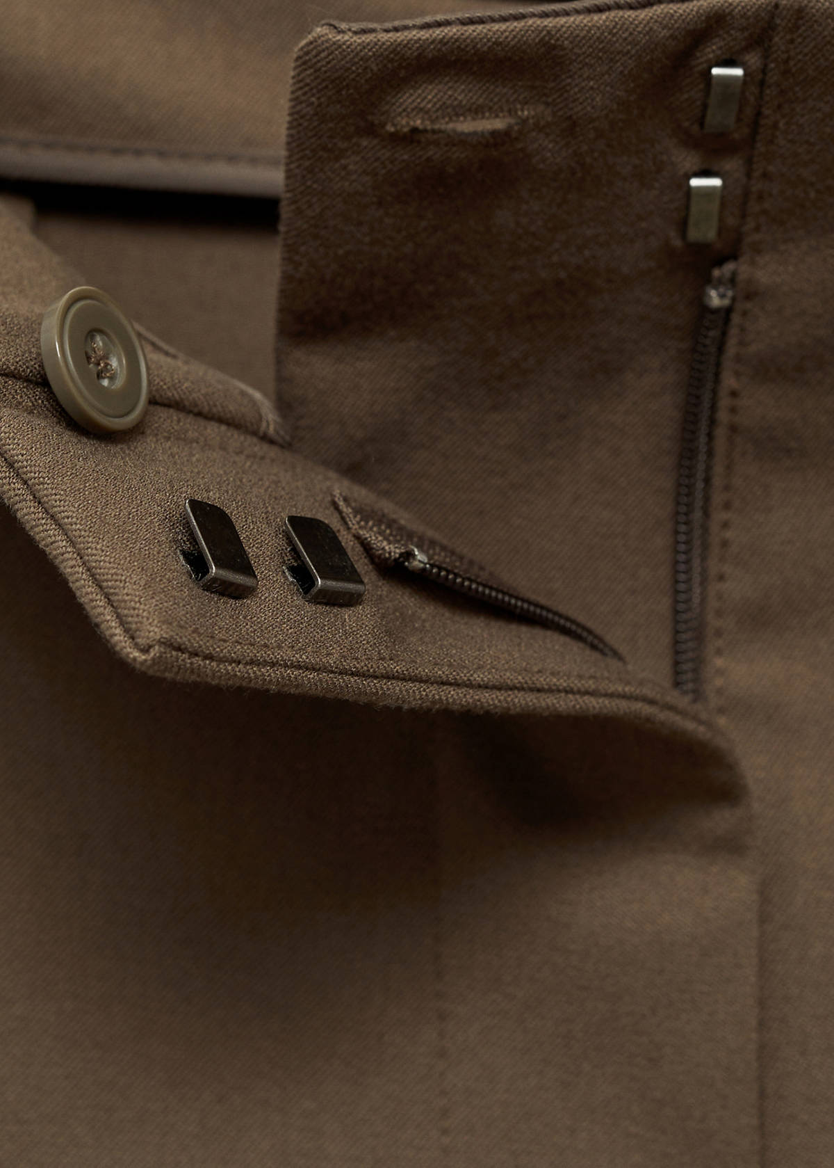 Mid-rise flare trousers — Medium Brown