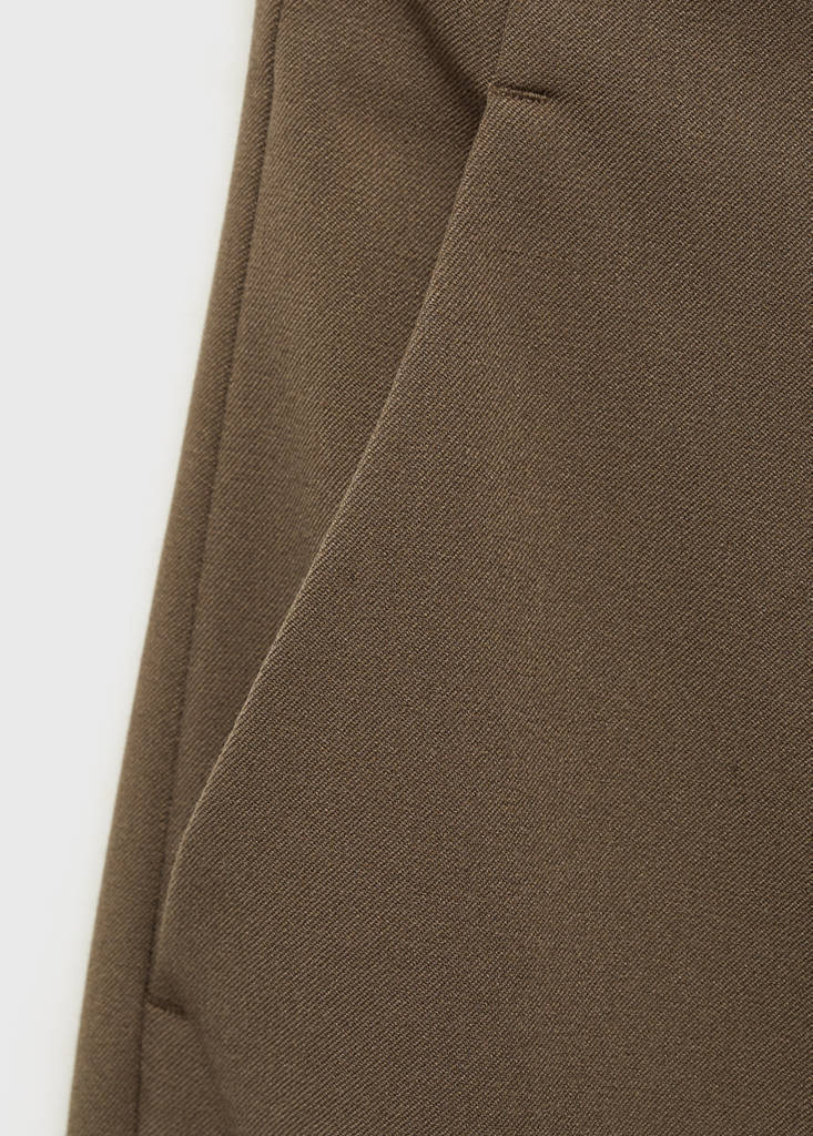 Mid-rise flare trousers — Medium Brown