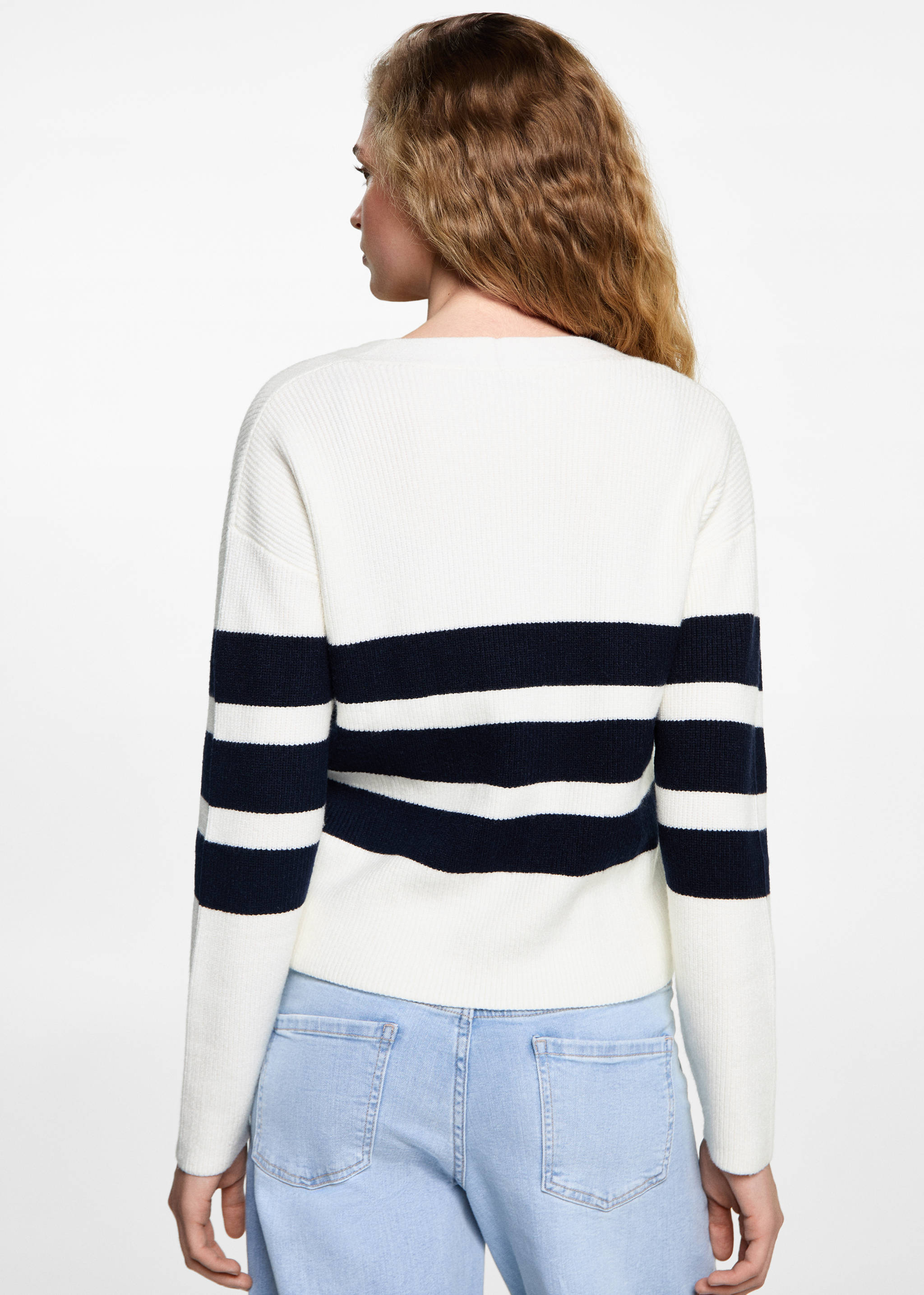 Stripped knit cardigan - Reverse of the article