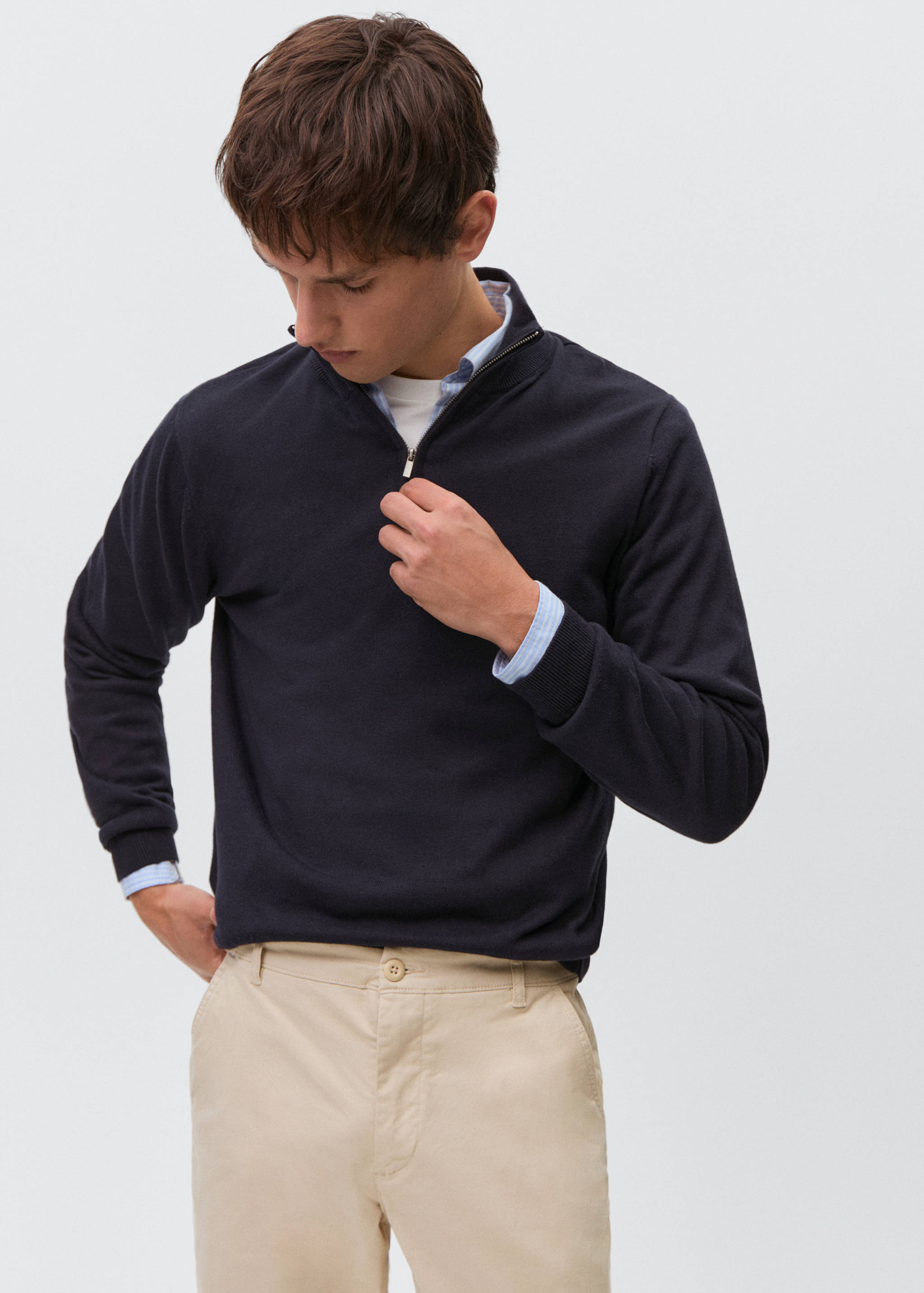 Cotton chinos - Medium plane