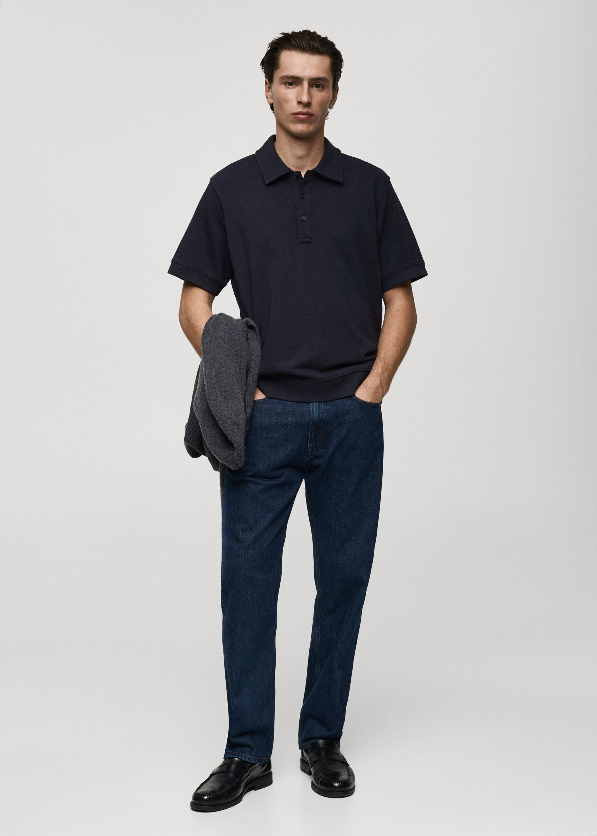 Regular-fit cotton polo shirt - General plane