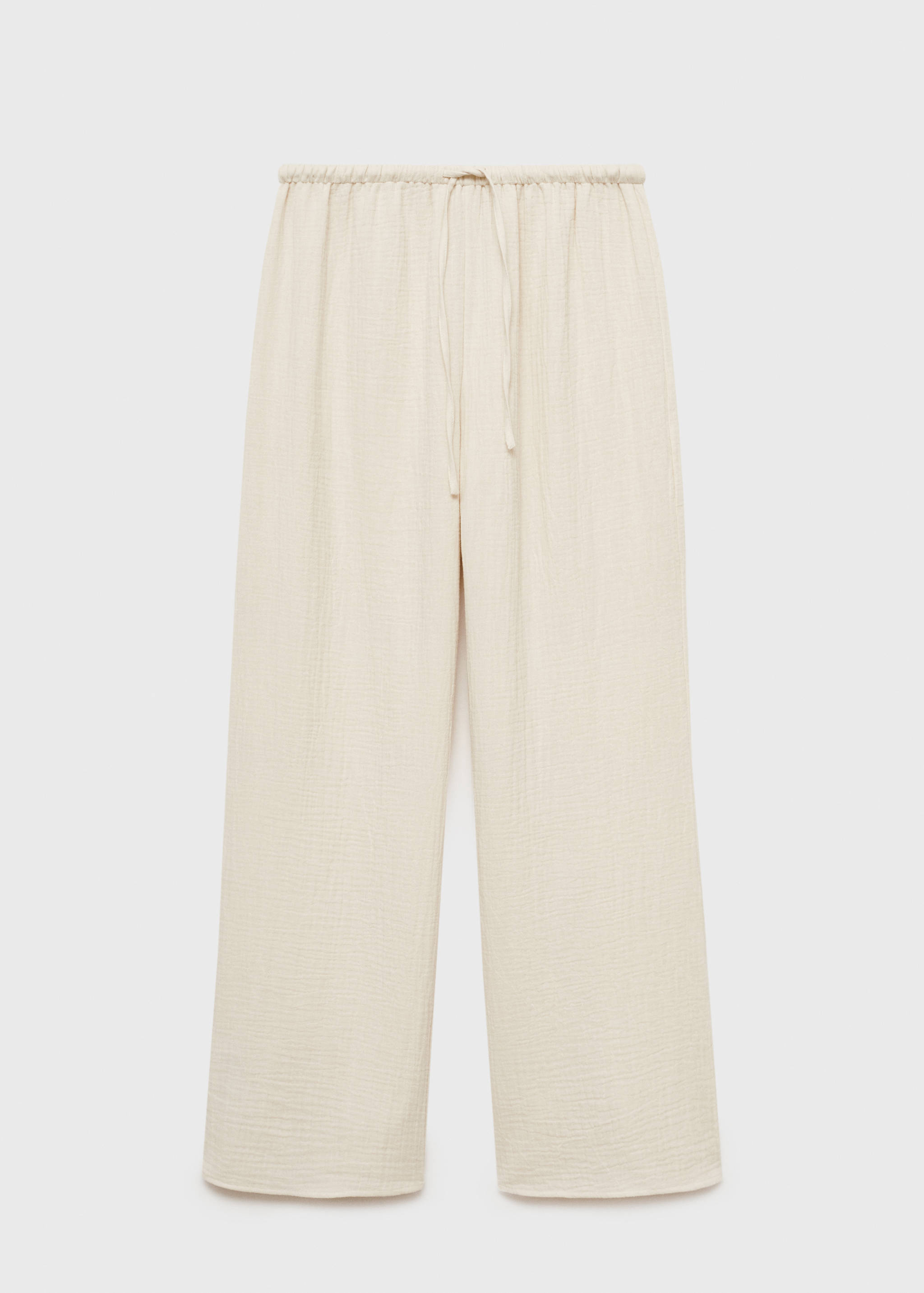 Plain cotton pajama pants - Article without model