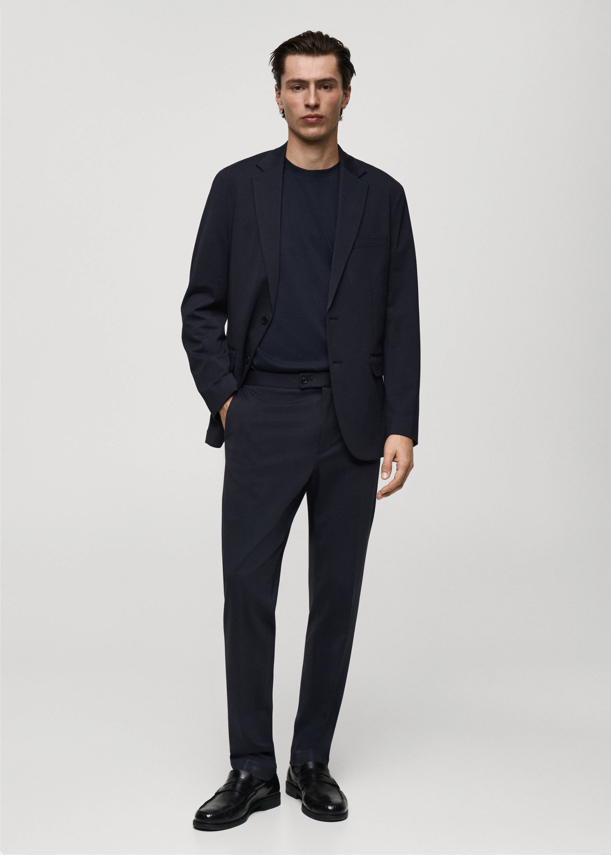 Zurich slim-fit suit trousers - General plane