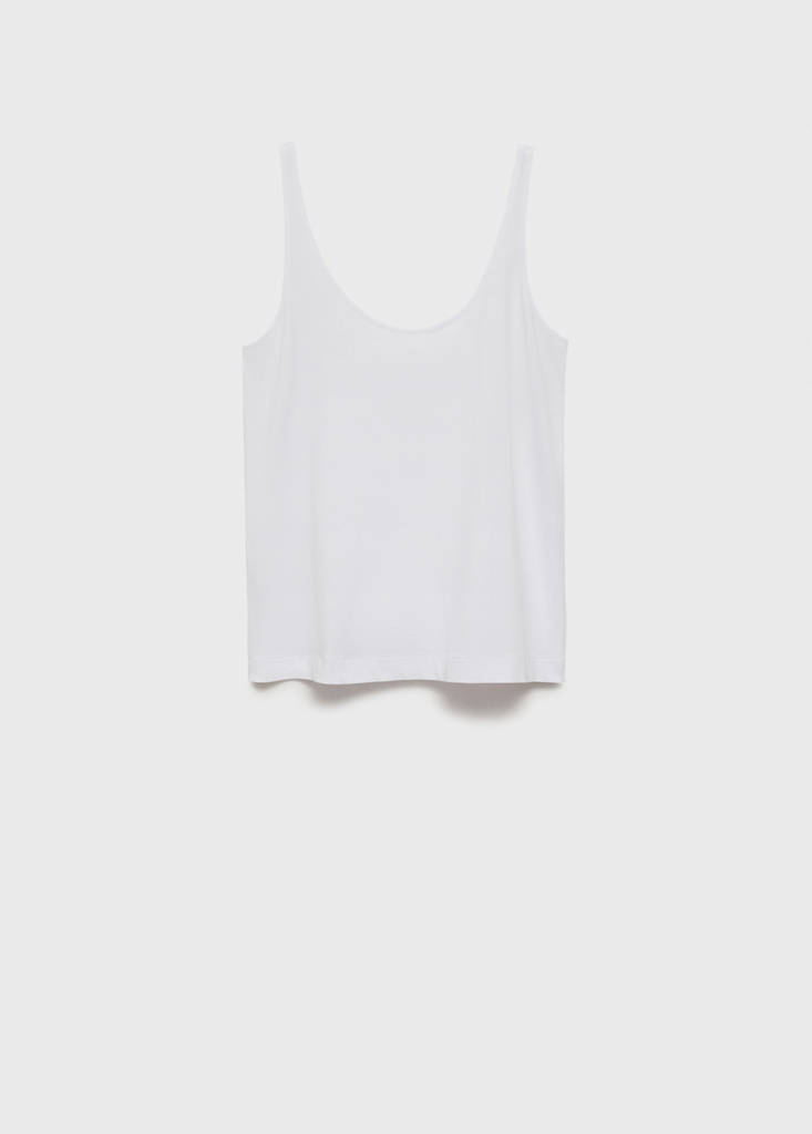 Pyjama top with straps — White