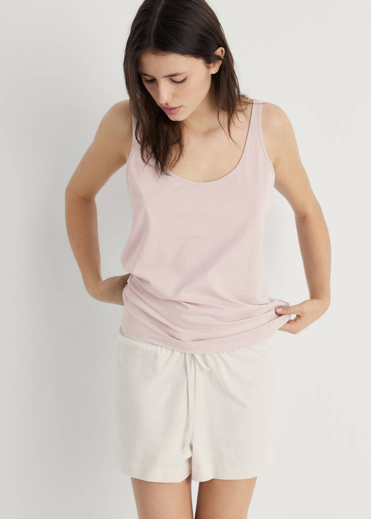 Pyjama top with straps — Pink