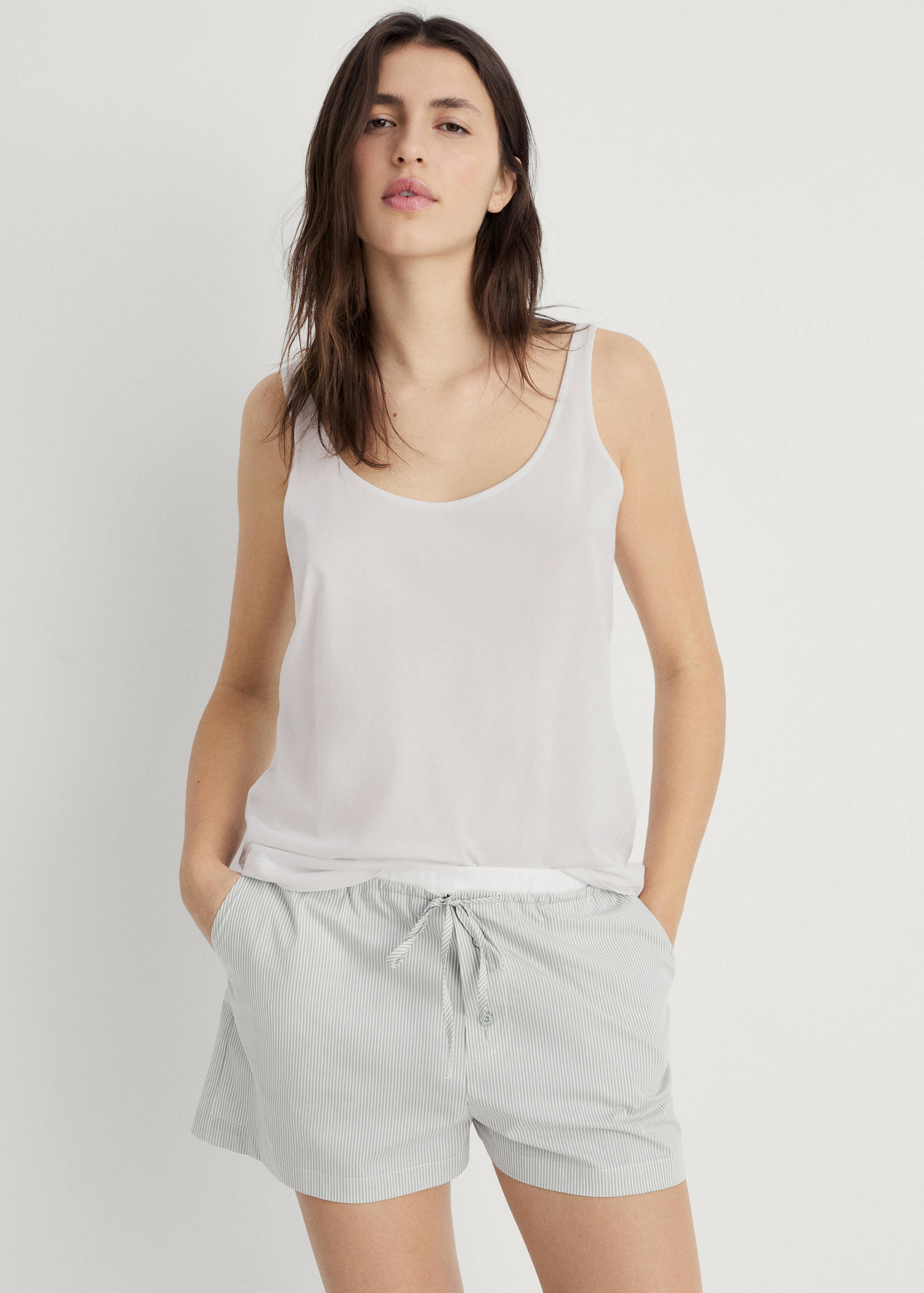 스트래피 파자마 탑 - 중간 평면도