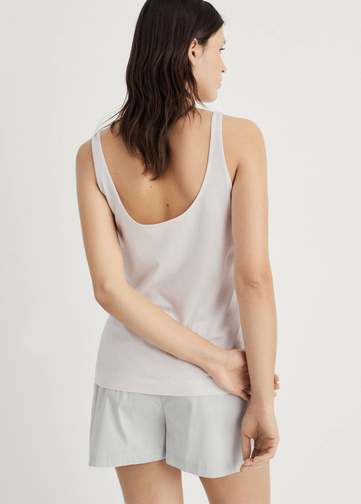 Pyjama top with straps — Light/Pastel Grey