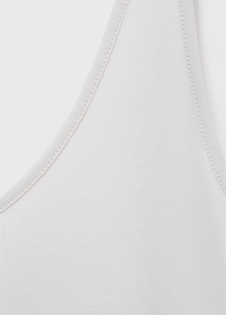 Pyjama top with straps — Light/Pastel Grey