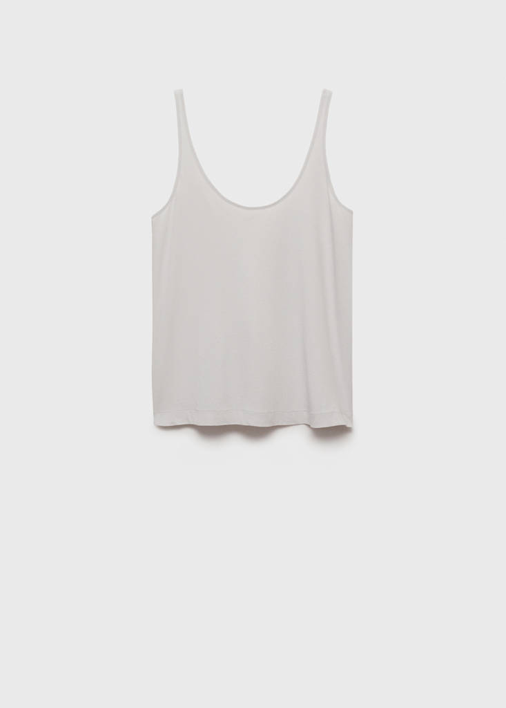 Pyjama top with straps — Light/Pastel Grey