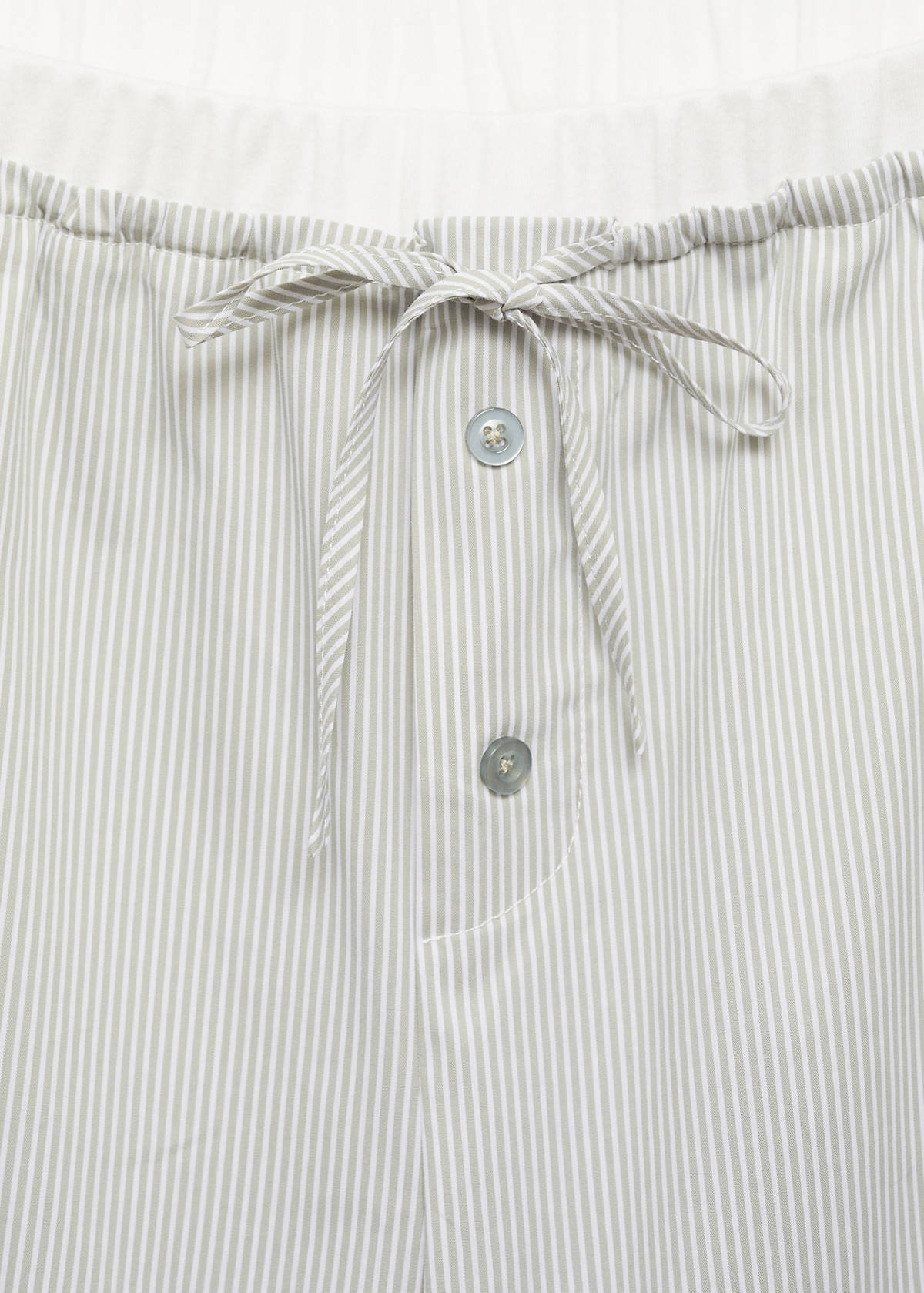 Striped pyjama trousers with elastic detail — Aqua Green