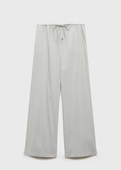 Striped pyjama trousers with elastic detail — Aqua Green 6