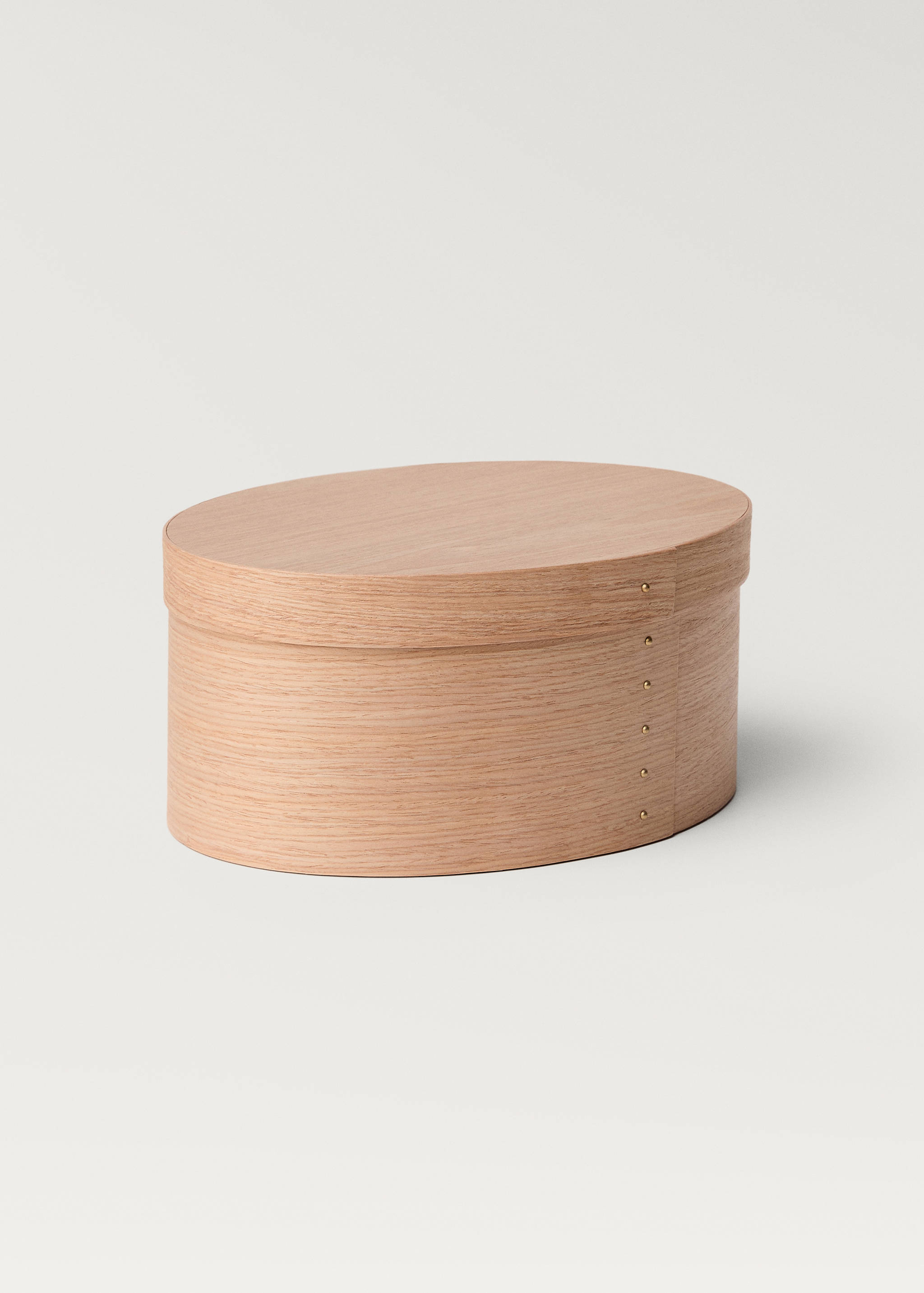 Boîte en bois ovale de taille moyenne - Détail de l'article 1