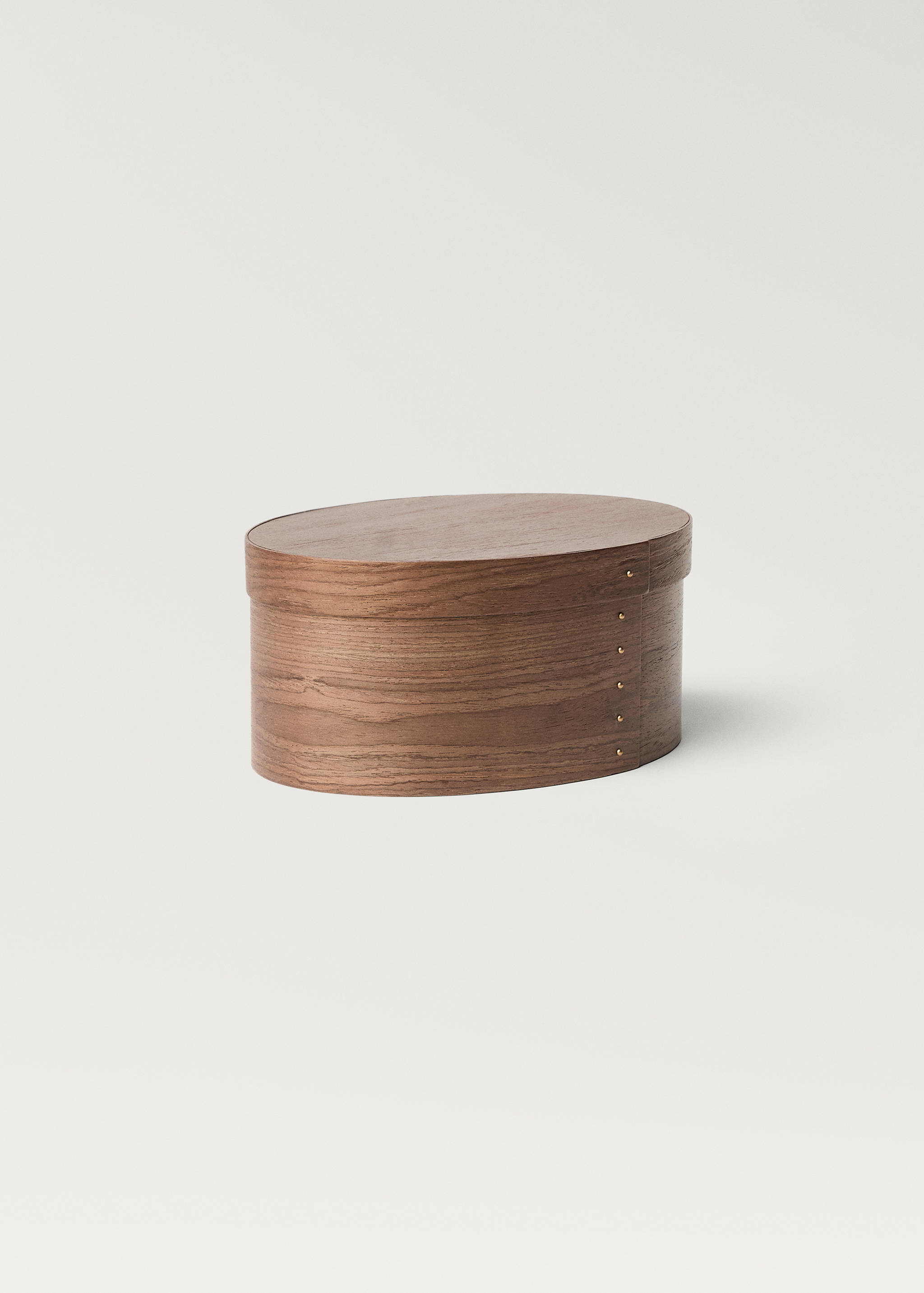 Boîte en bois ovale de taille moyenne - Détail de l'article 1