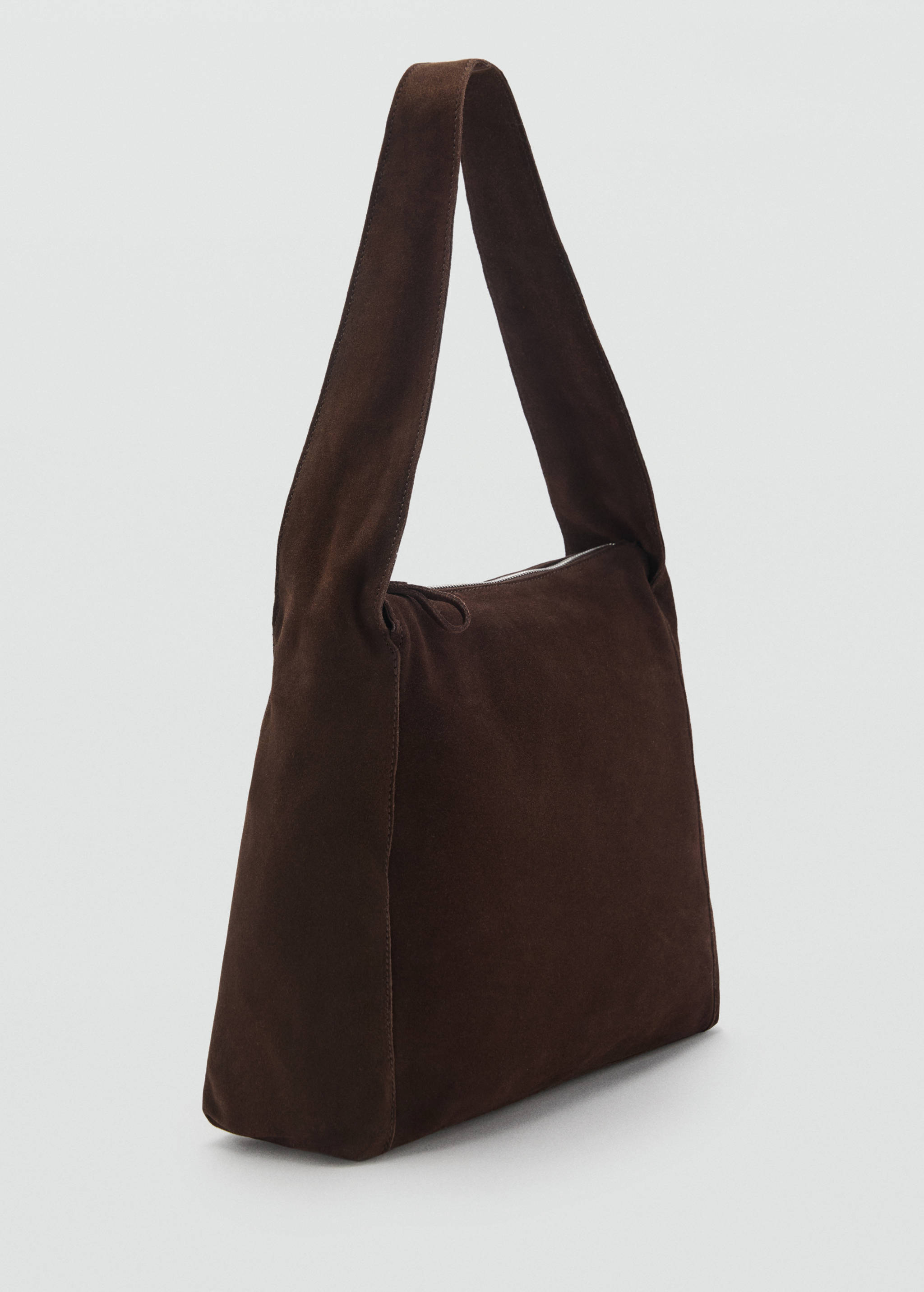 Suede shopper bag - Medium plane