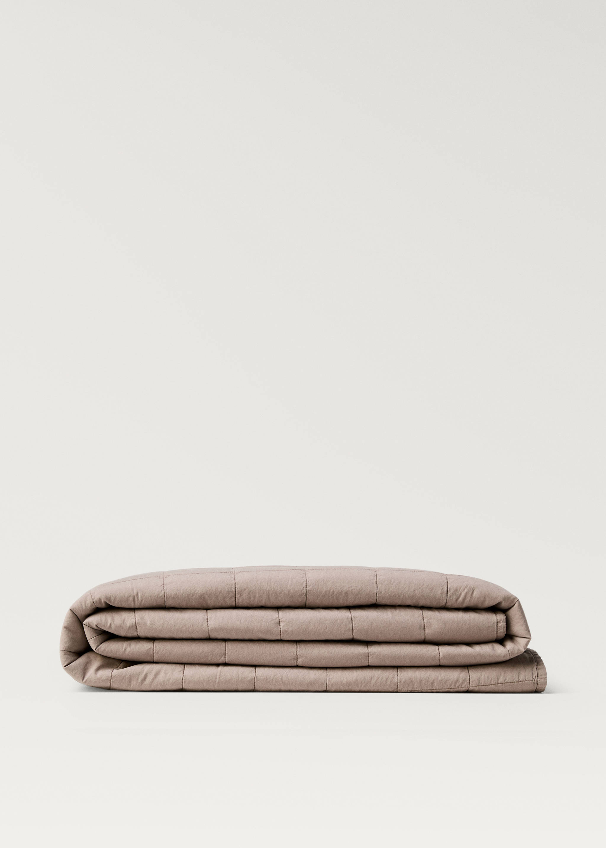 Cotton percale garment-dyed check bedspread for 90/105 cm bed - Article without model