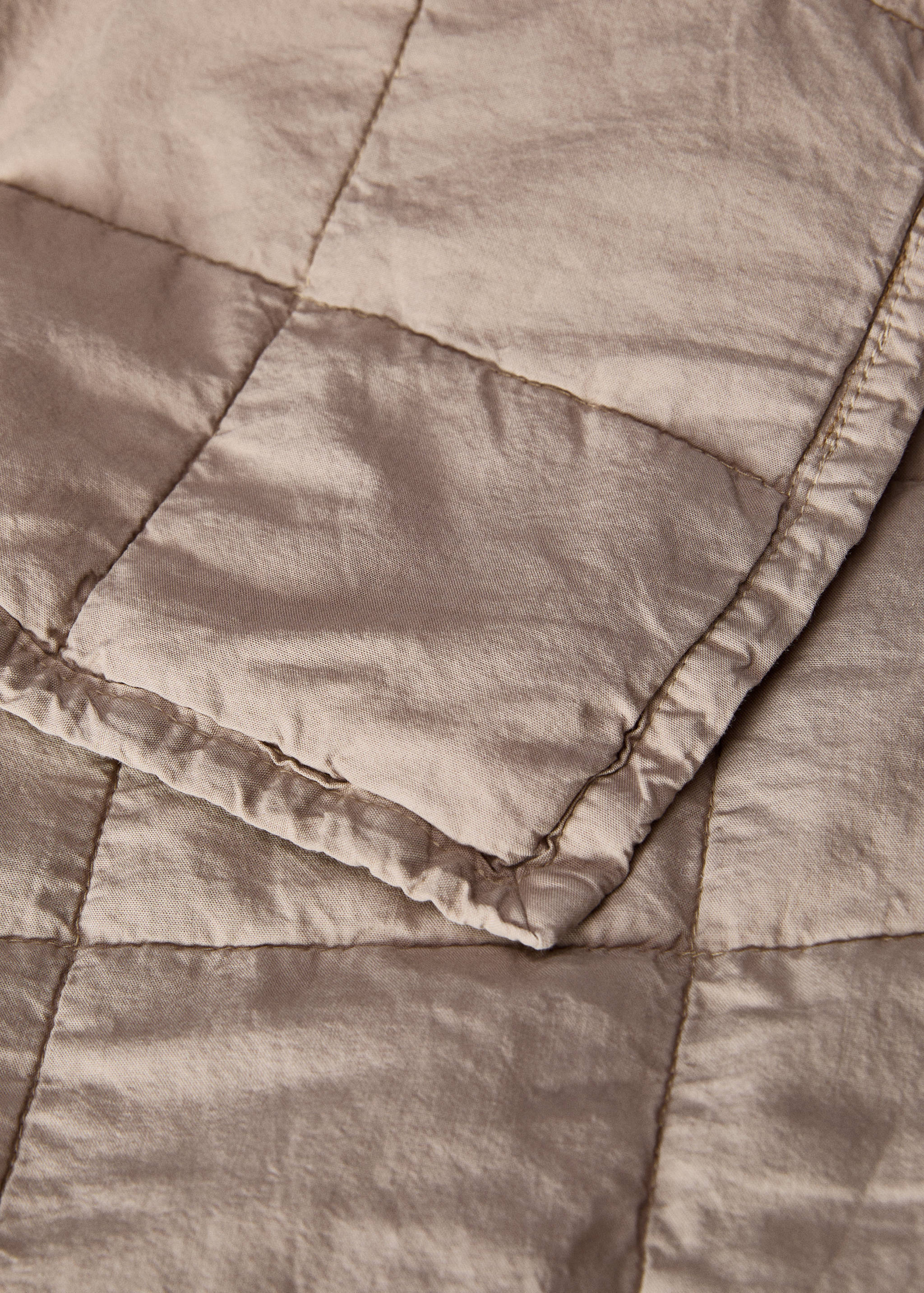 Cotton percale garment-dyed check bedspread for 90/105 cm bed - Details of the article 1