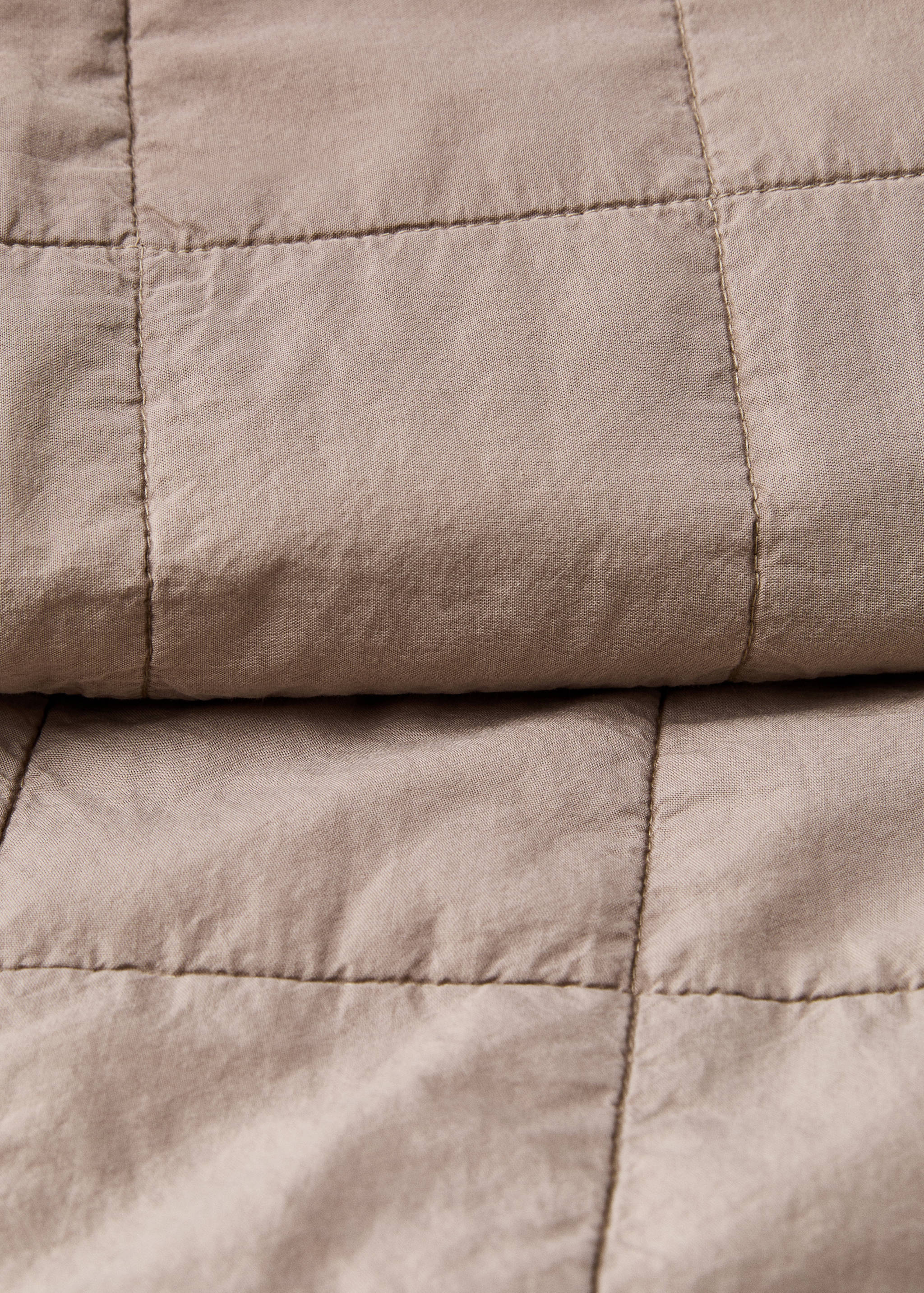 Cotton percale garment-dyed check bedspread for 90/105 cm bed - Details of the article 2