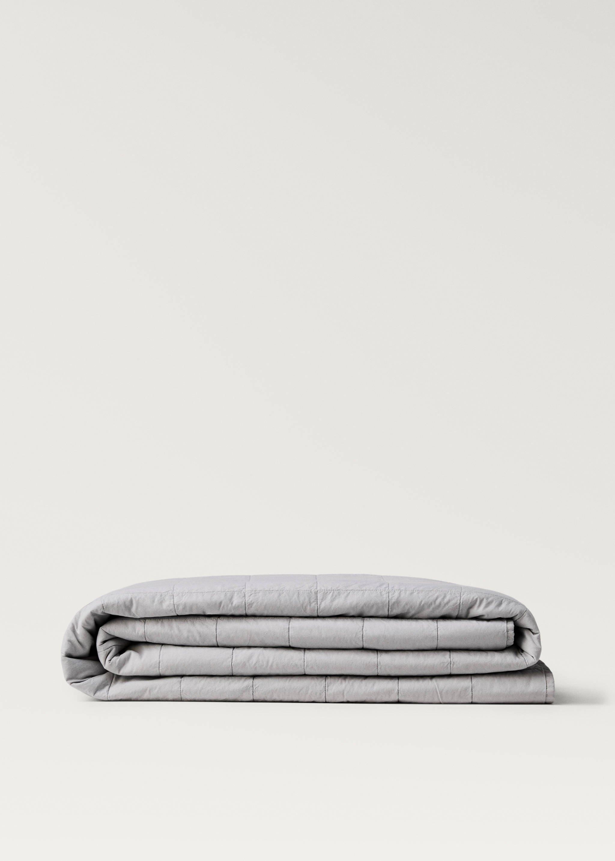 Cotton percale garment-dyed check bedspread for 90/105 cm bed - Article without model