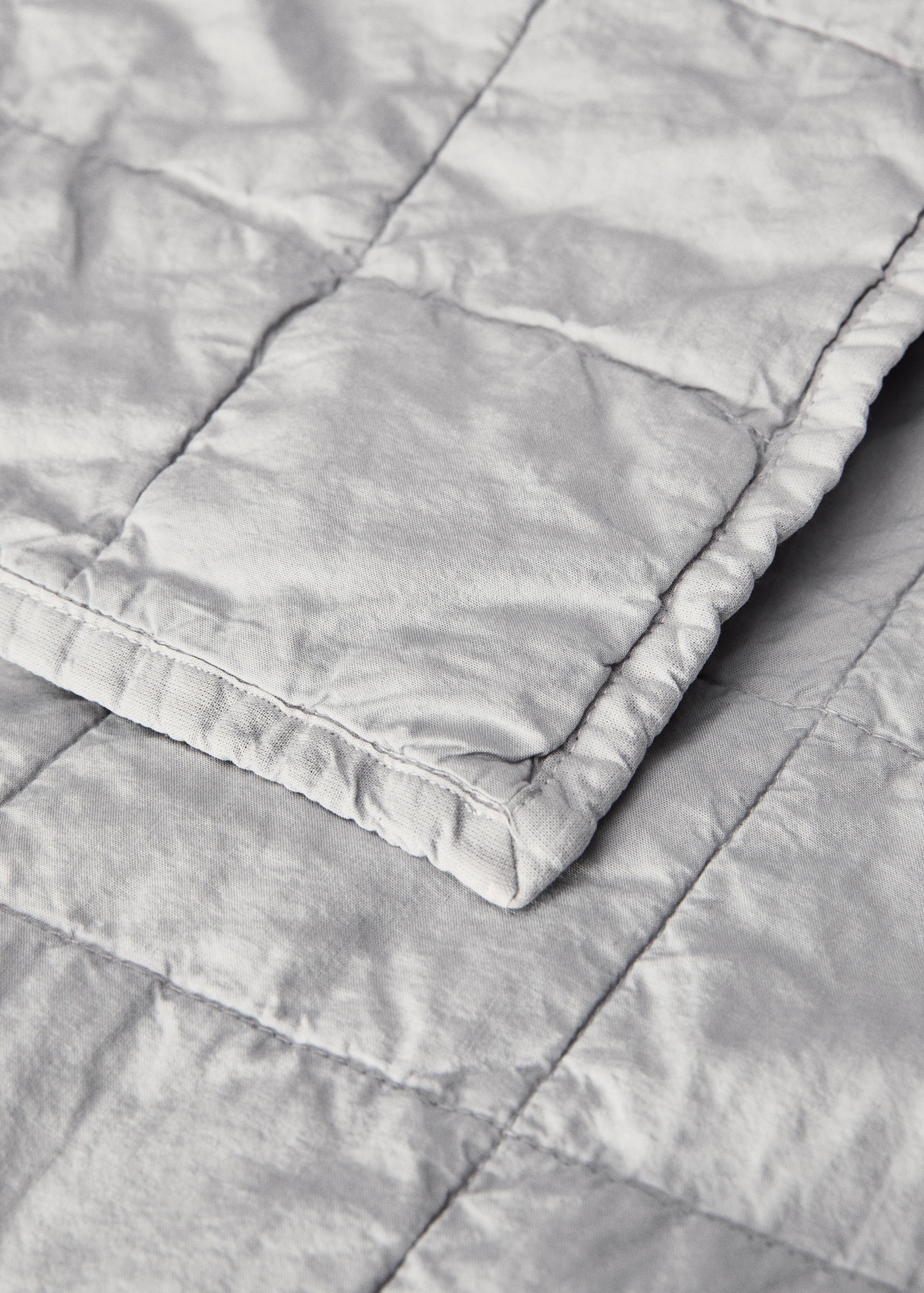 Cotton percale garment-dyed check bedspread for 90/105 cm bed - Details of the article 1