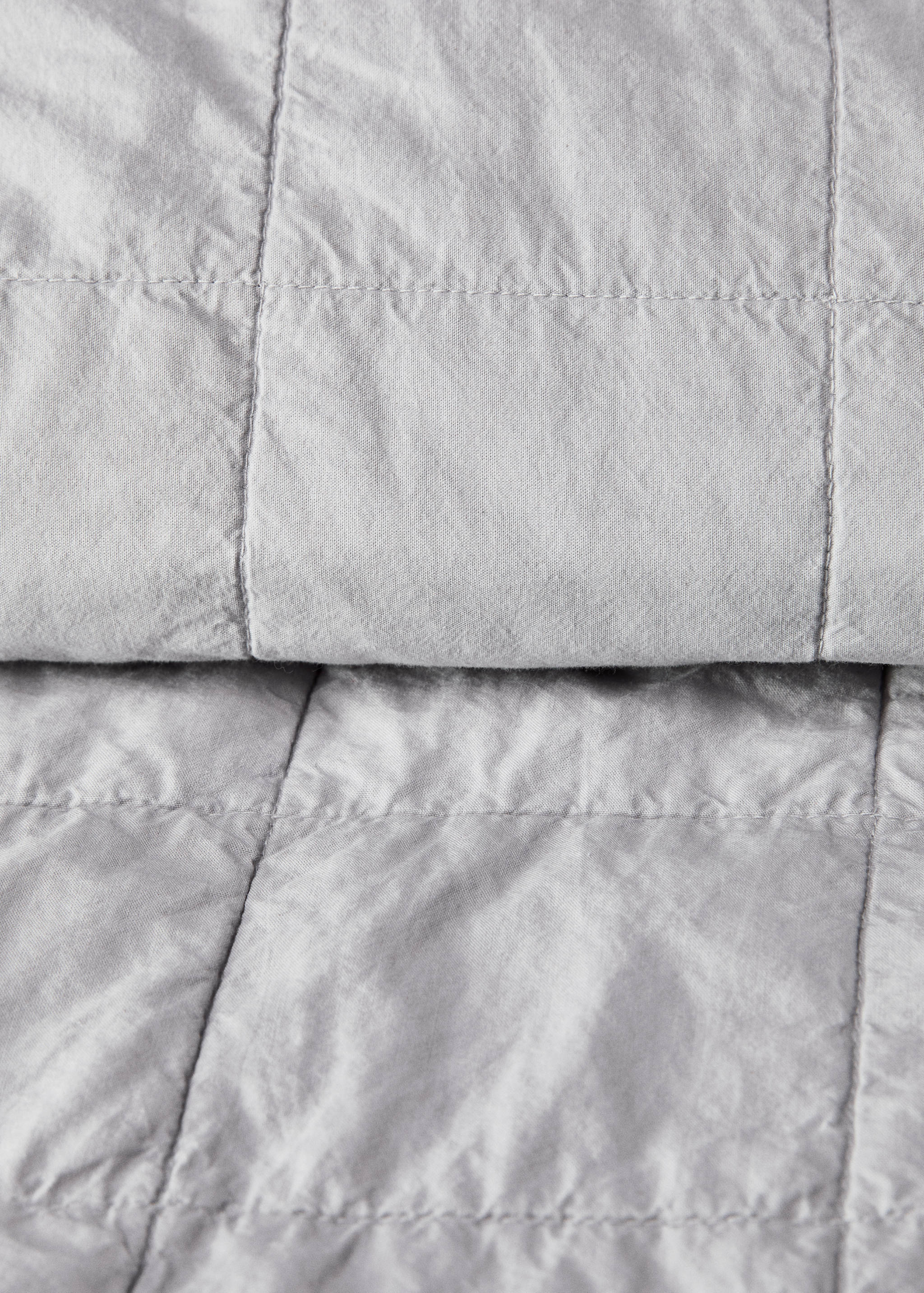 Cotton percale garment-dyed check bedspread for 90/105 cm bed - Details of the article 2