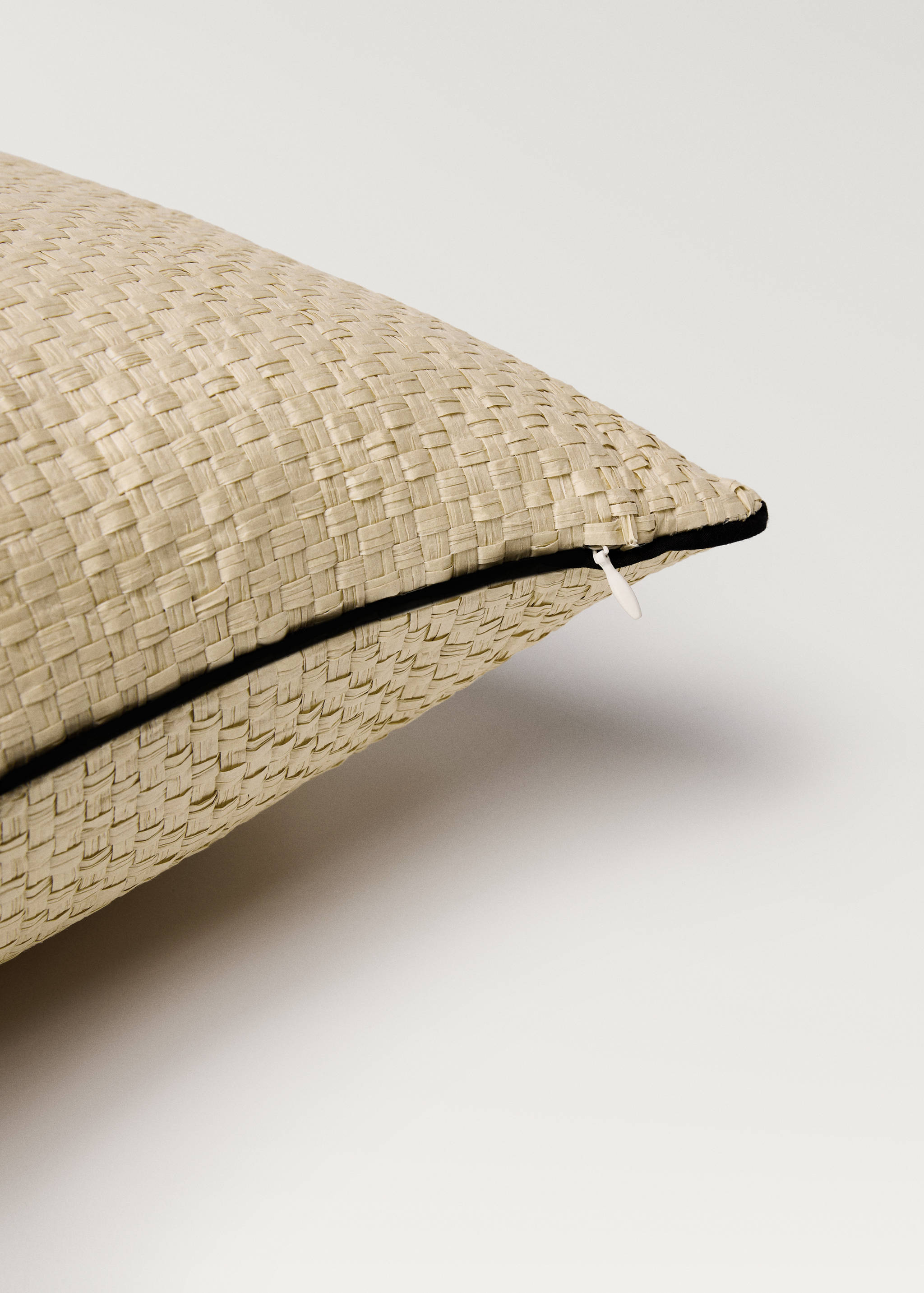 Funda cojín papel trenzado piping 45x45 cm - Detalle del artículo 1