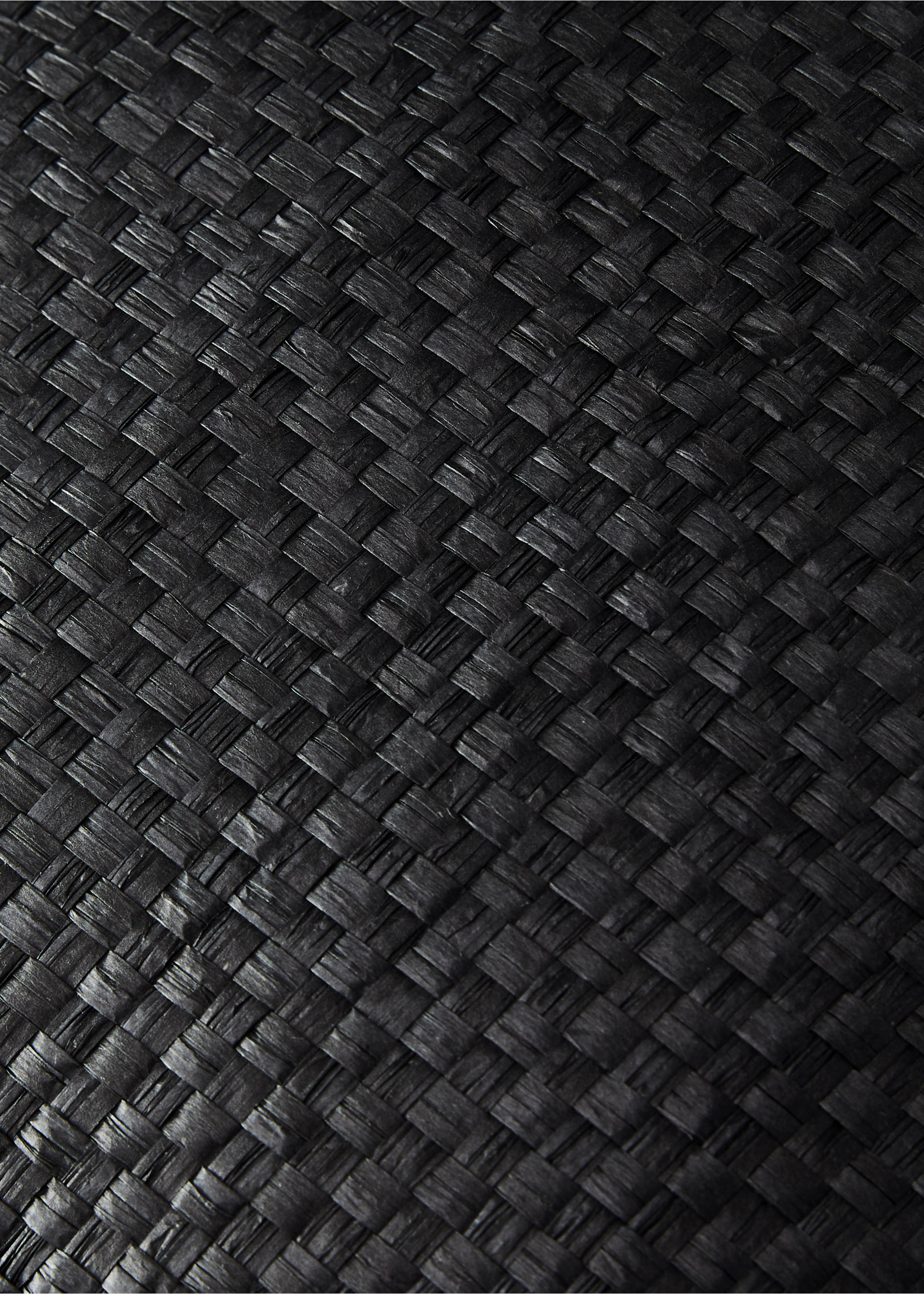 Funda cojín papel trenzado piping 45x45 cm - Detalle del artículo 2, Negro. Ref: 87072921-00.