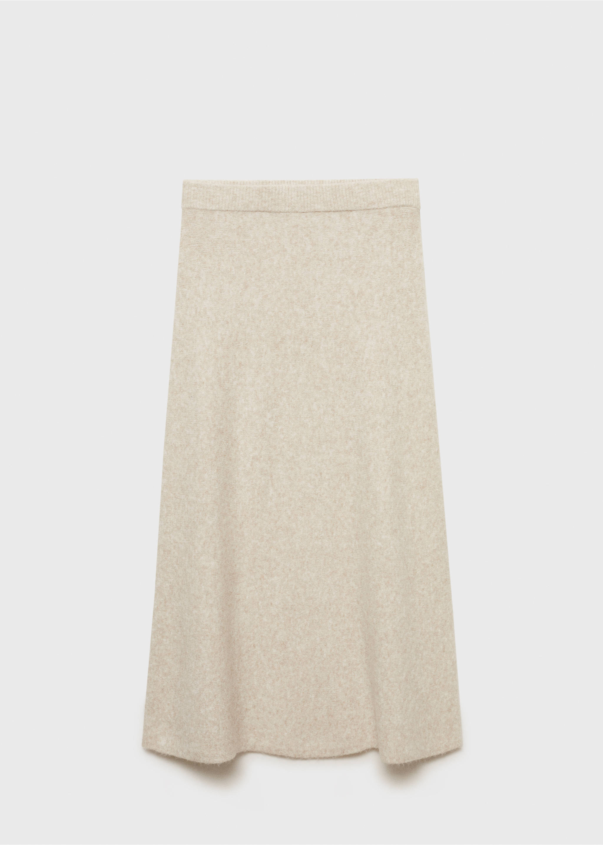 Long knitted skirt - Article without model, Beige. Ref: 87072925-00.
