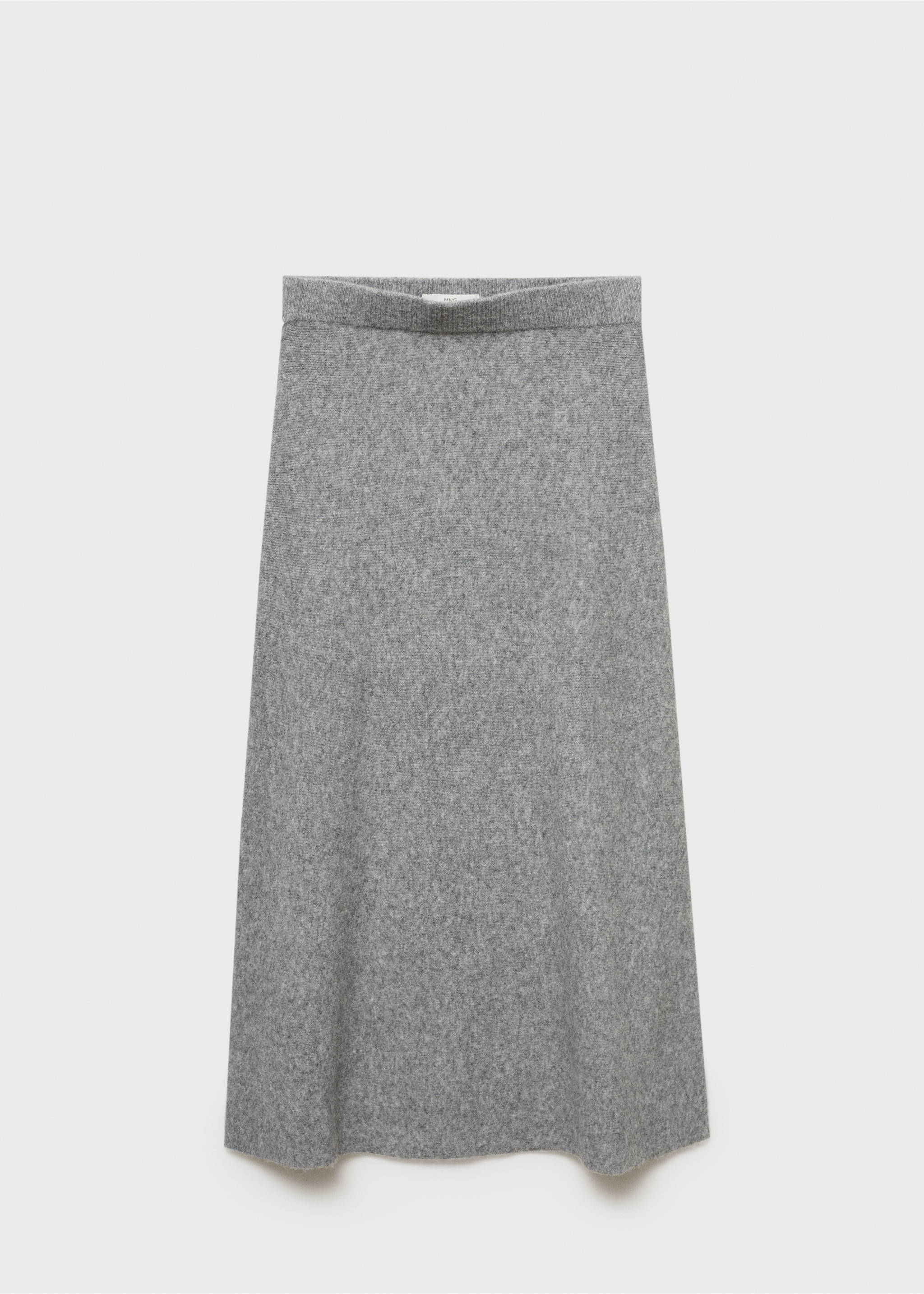 Long knitted skirt - Article without model, Grey. Ref: 87072925-00.