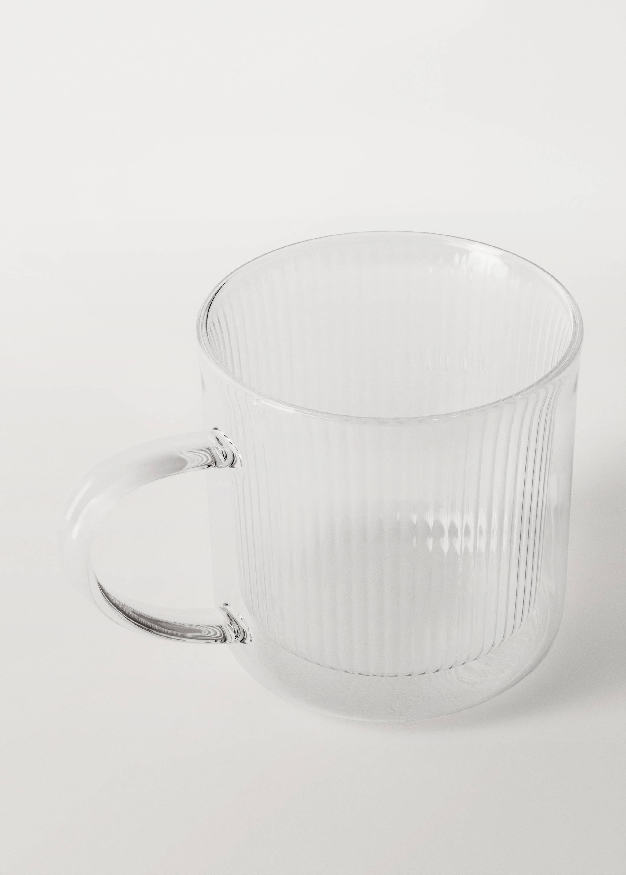 Cappuccino-Tasse aus Borosilikatglas mit Linien - Detail des Artikels 1