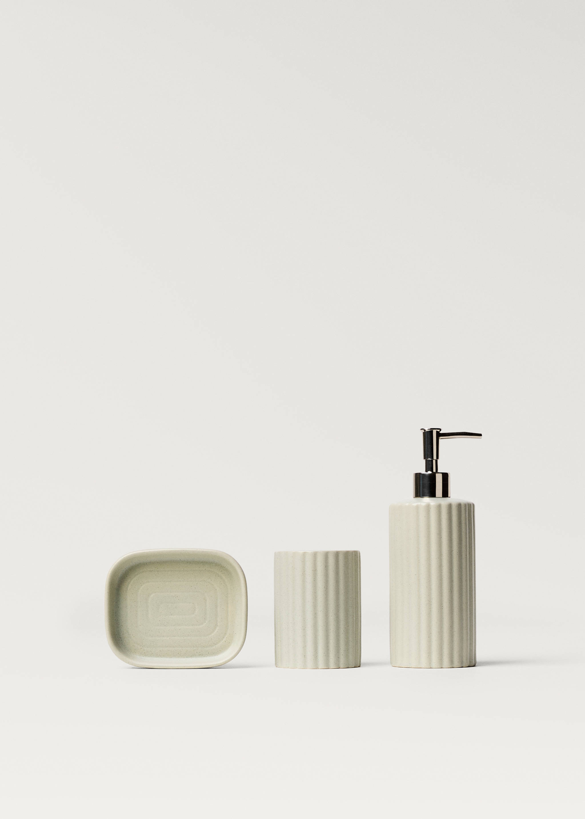 Săpunieră din ceramică cu dungi - Detaliu al articolului 3