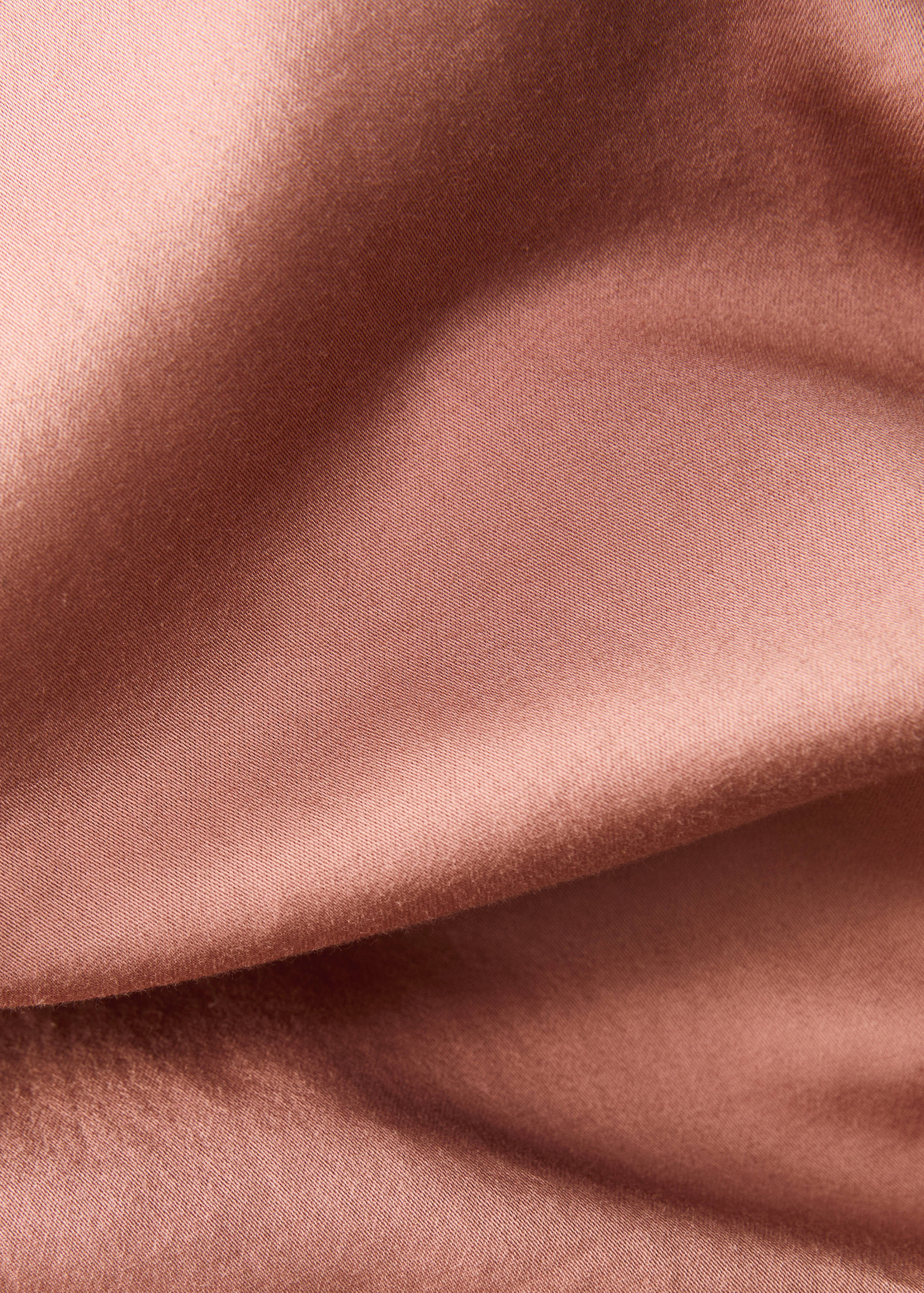 Washed cotton satin fitted sheet Queen bed - Details of the article 2