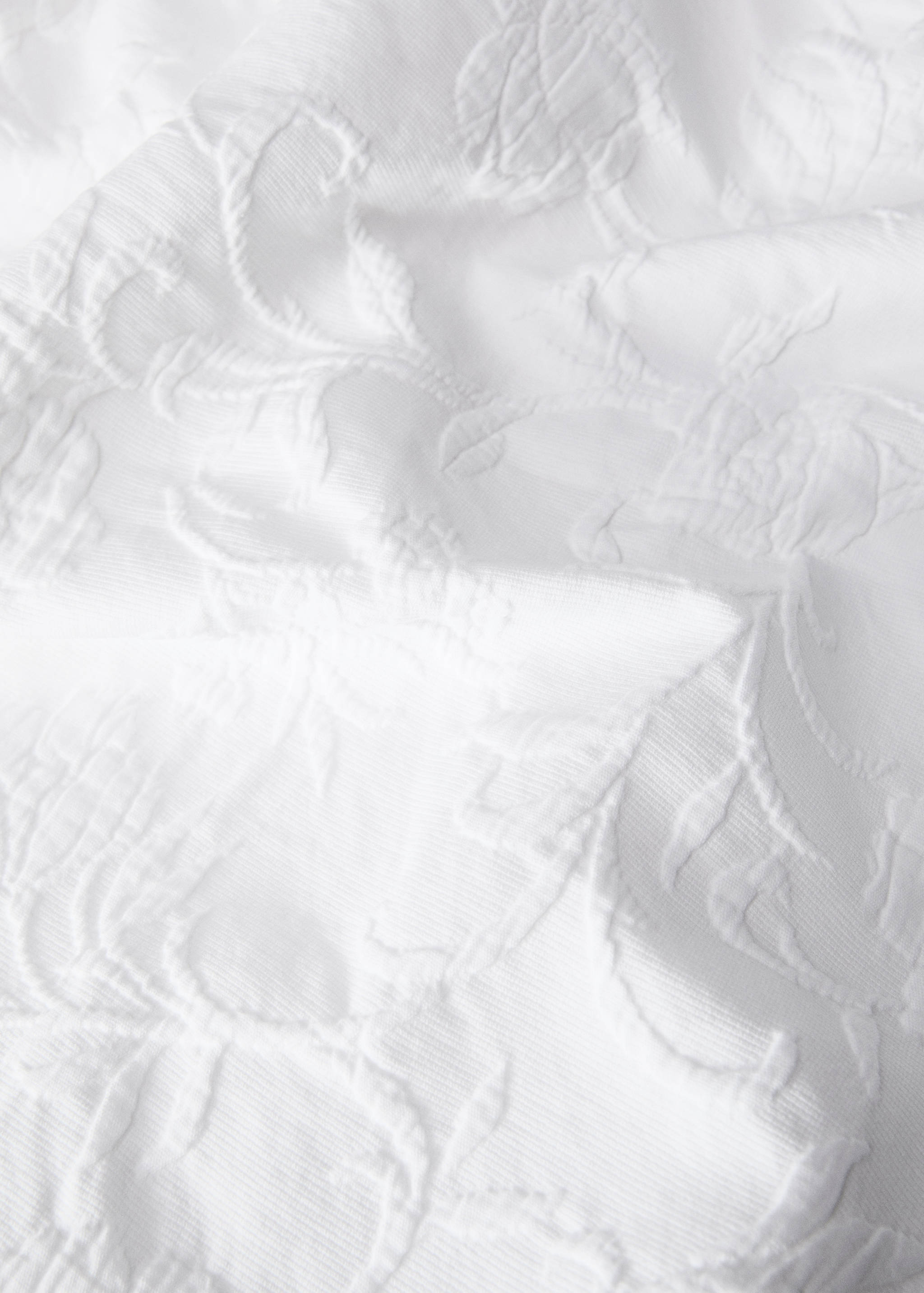 Couvre-lit coton jacquard à fleurs volant lit 180/200 cm - Détail de l'article 1