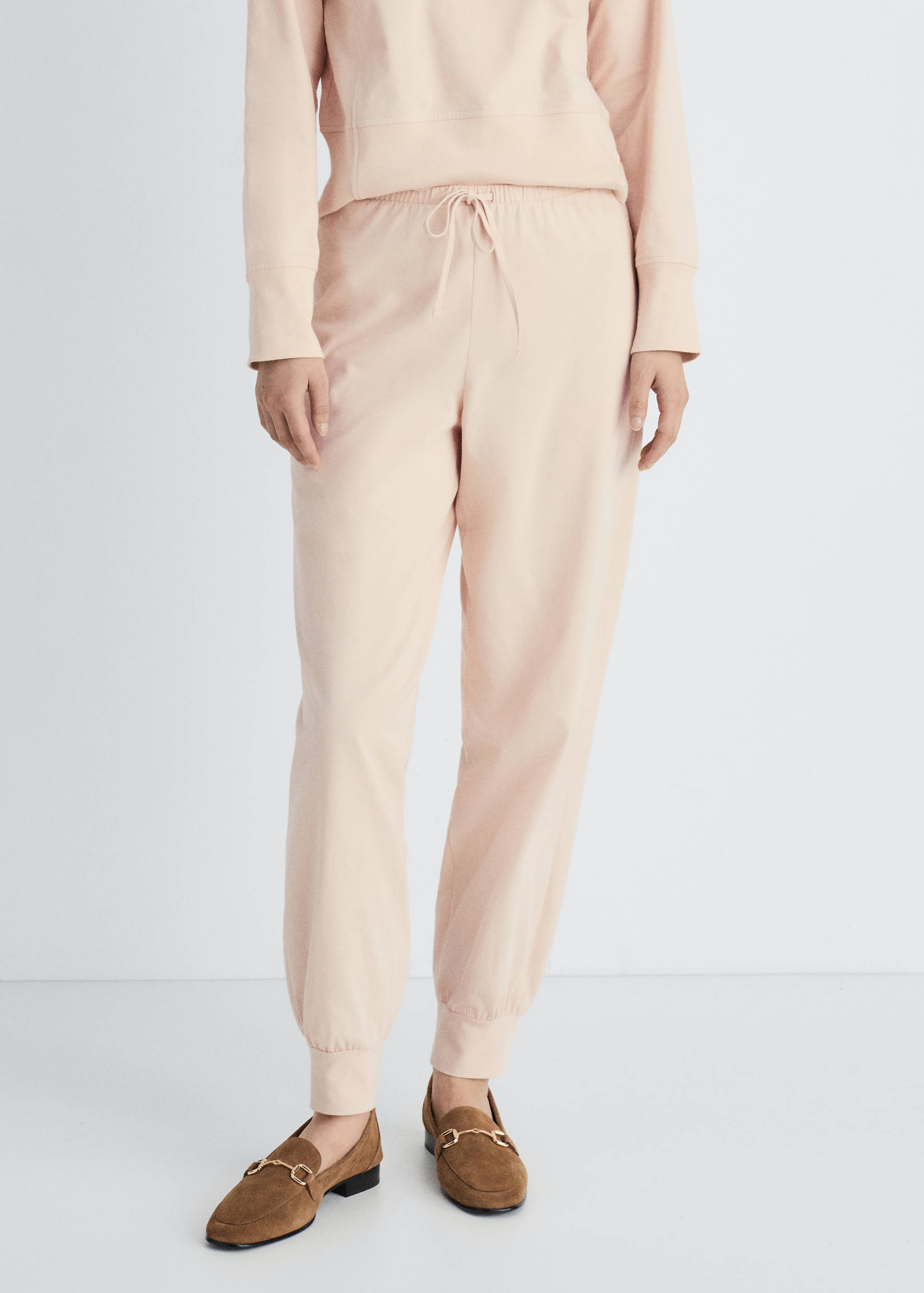Cotton trousers with soft finish - Medium plane