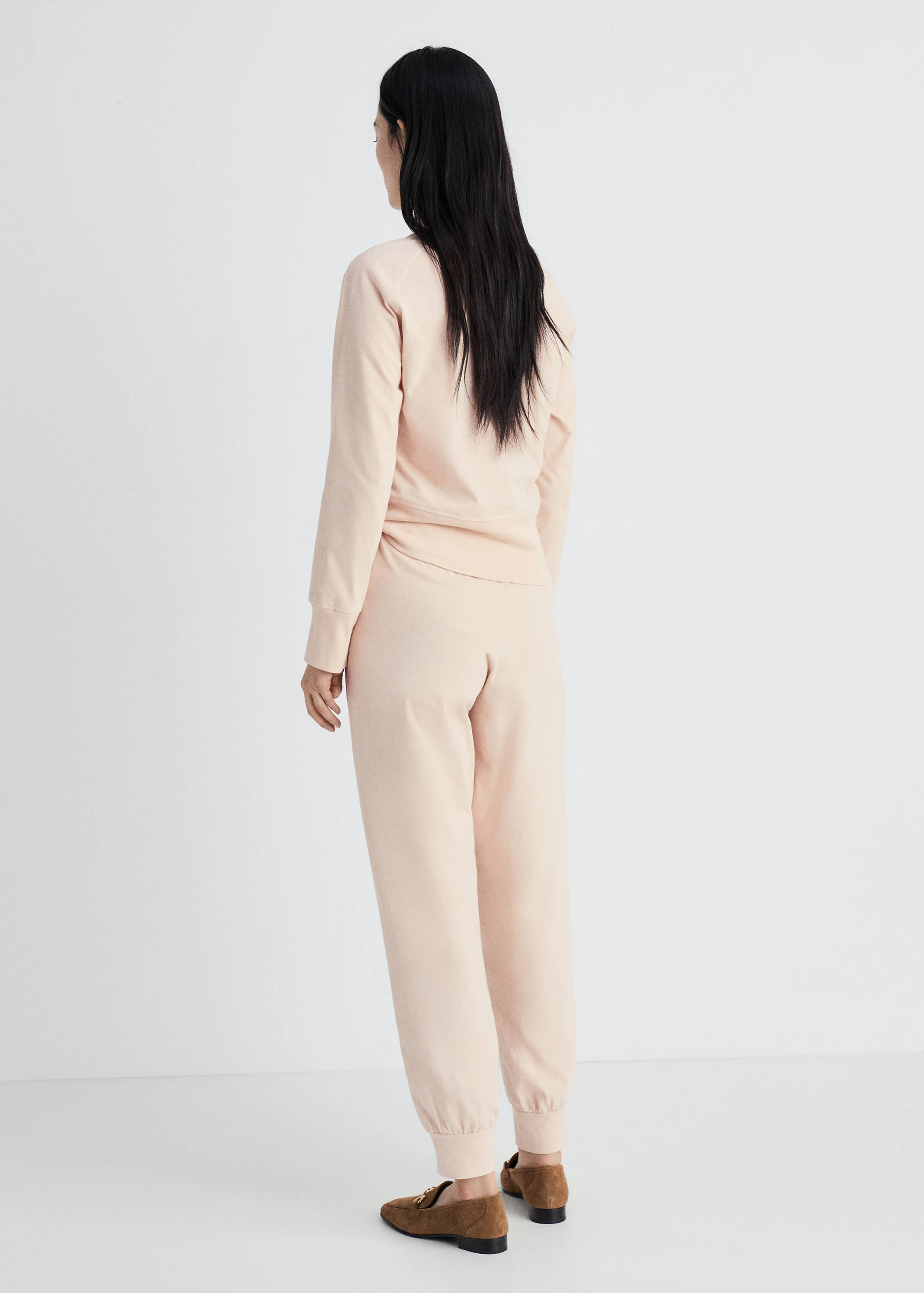 Cotton trousers with soft finish - Reverse of the article