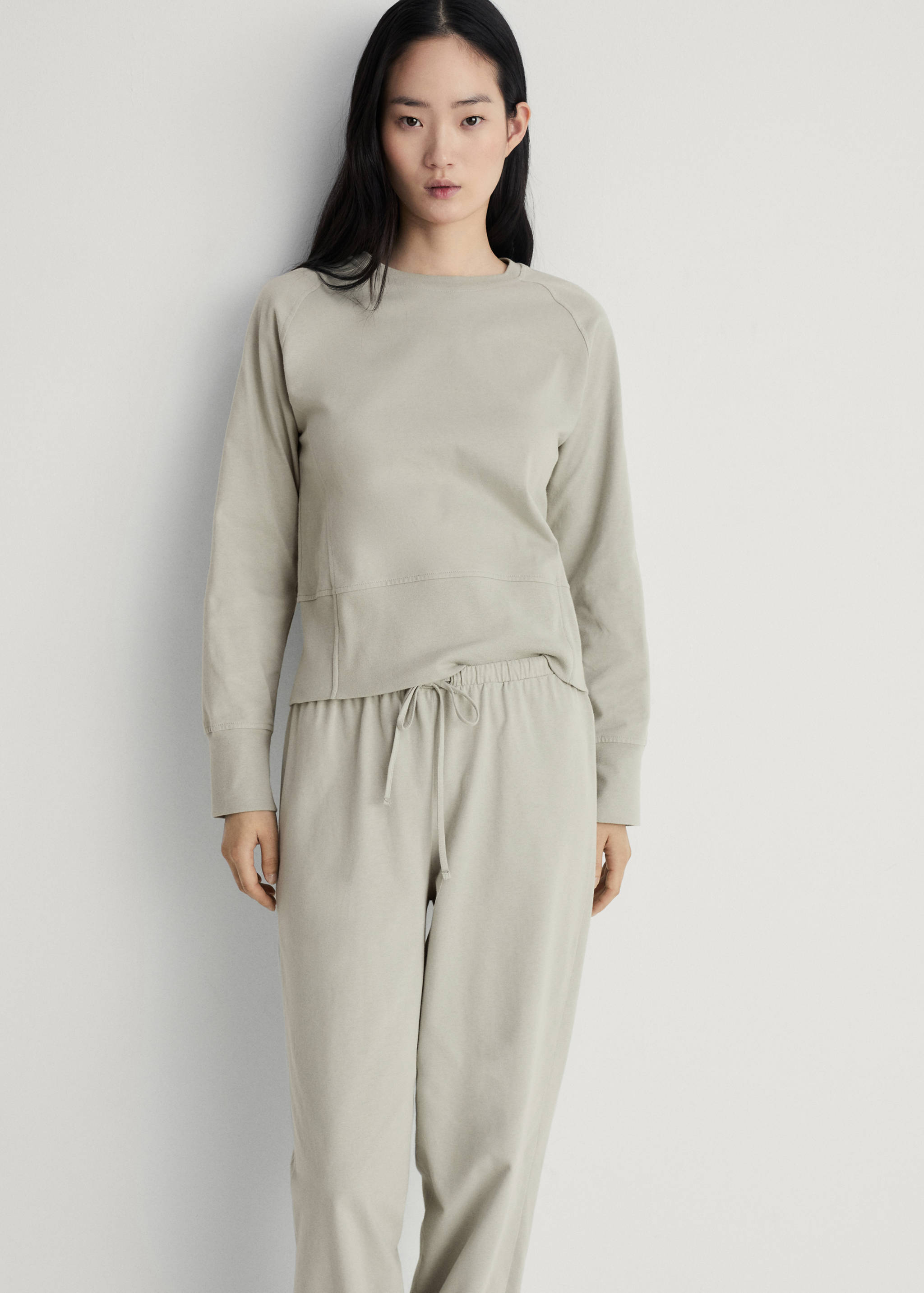 Cotton trousers with soft finish - General plane