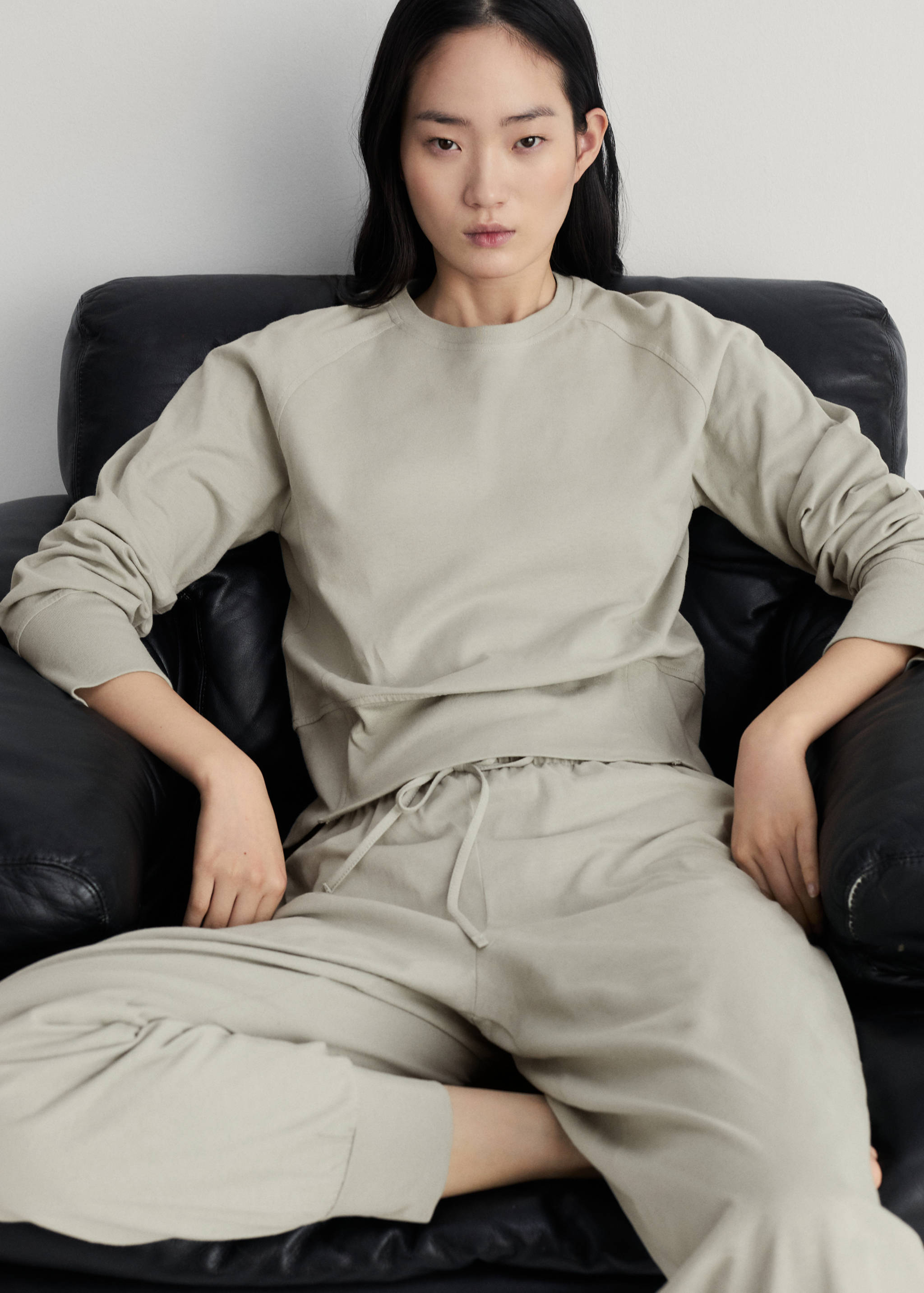 Cotton trousers with soft finish - Medium plane