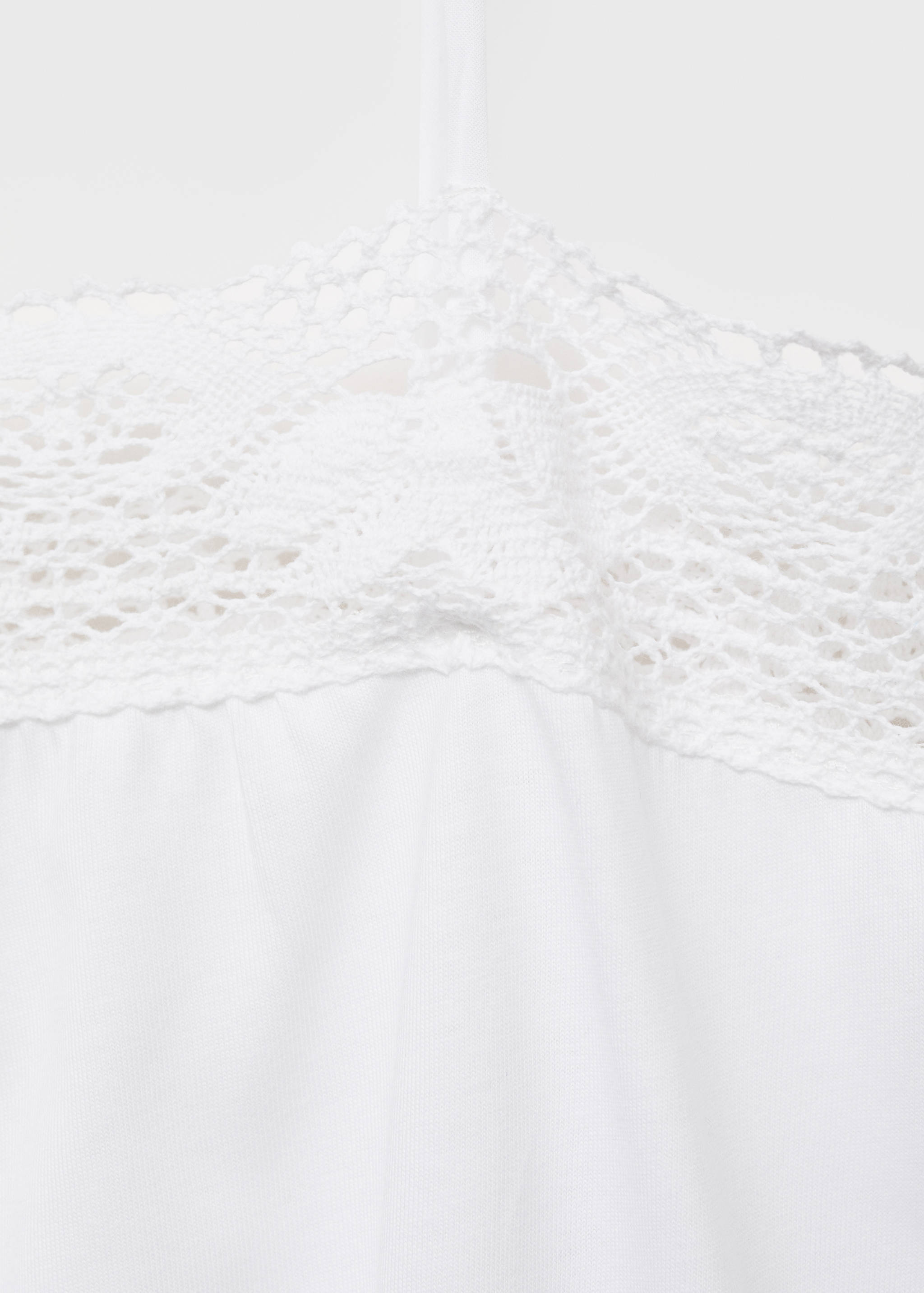Cotton nightgown with lace detail - Details of the article 8