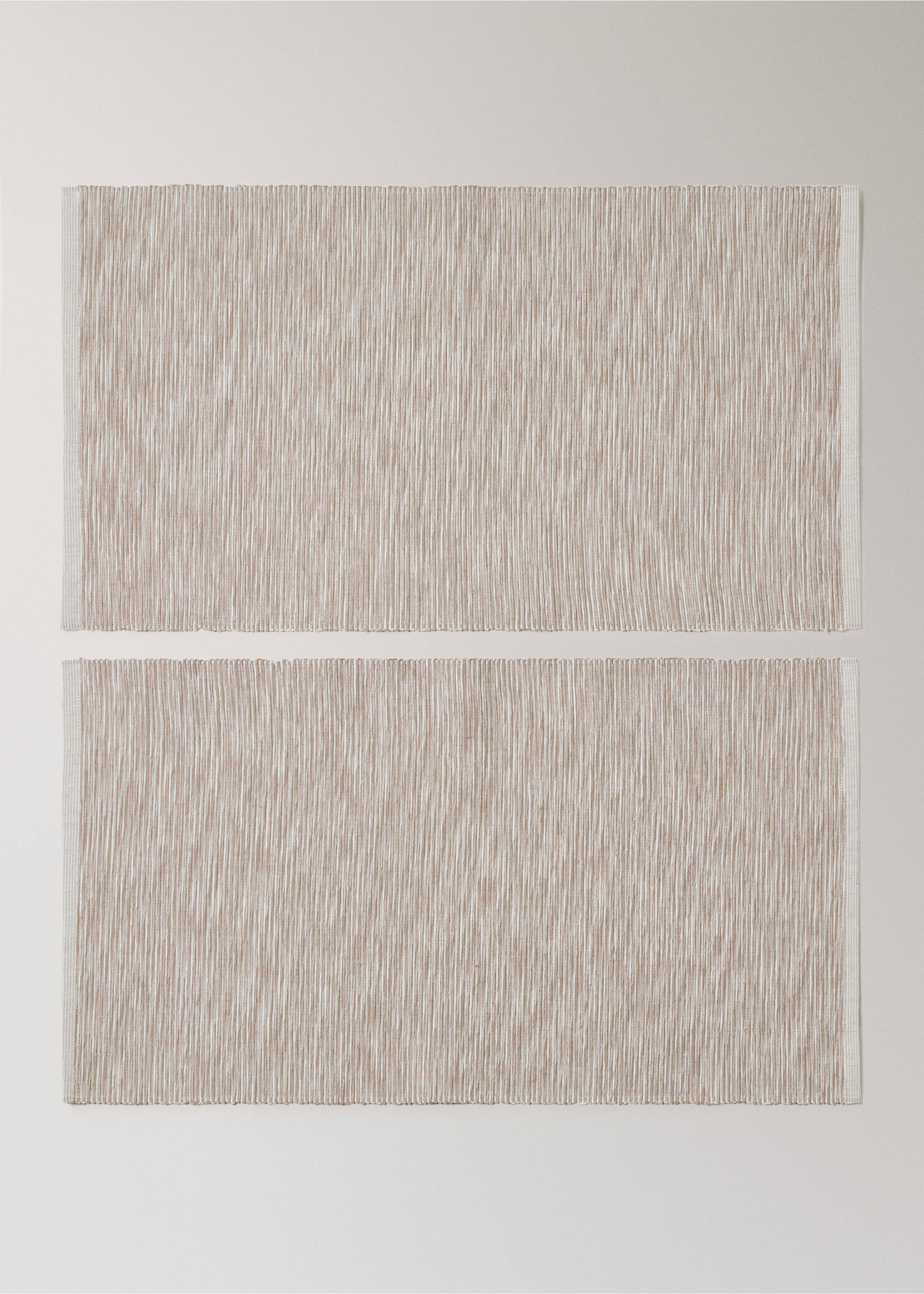 Cotton yarn-dyed melange placemat - Article without model, Sand. Ref: 87072978-00.