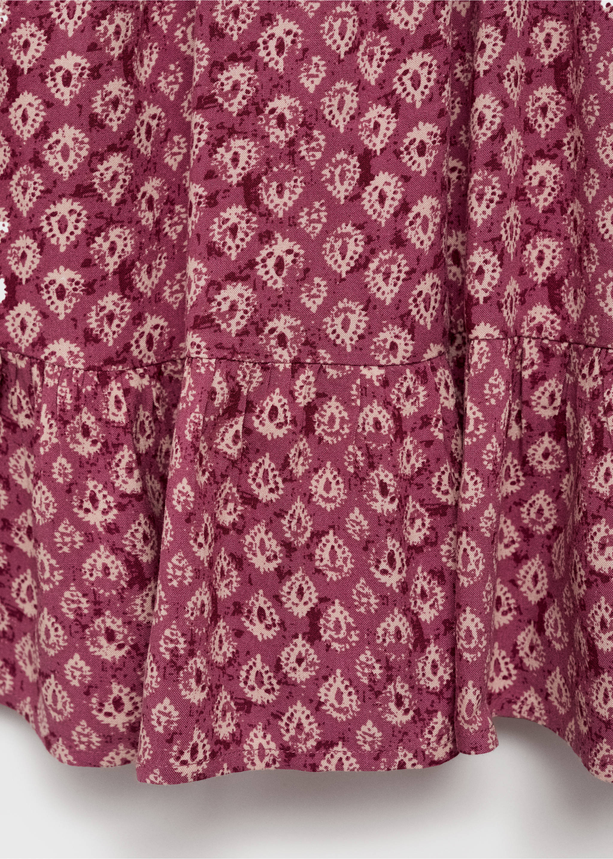 Vestido estampado corto - Detalle del artículo 8, Granate. Ref: 87073278-00.