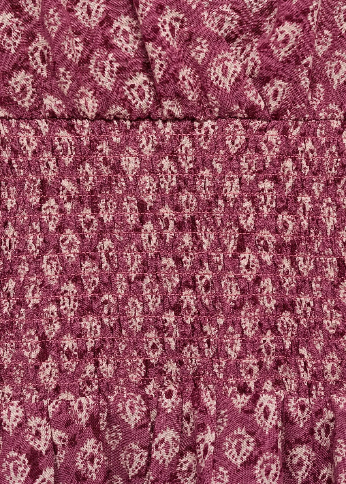 Printed short dress — Maroon