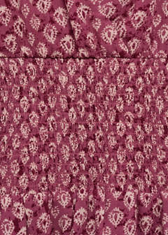 Printed short dress — Maroon 8