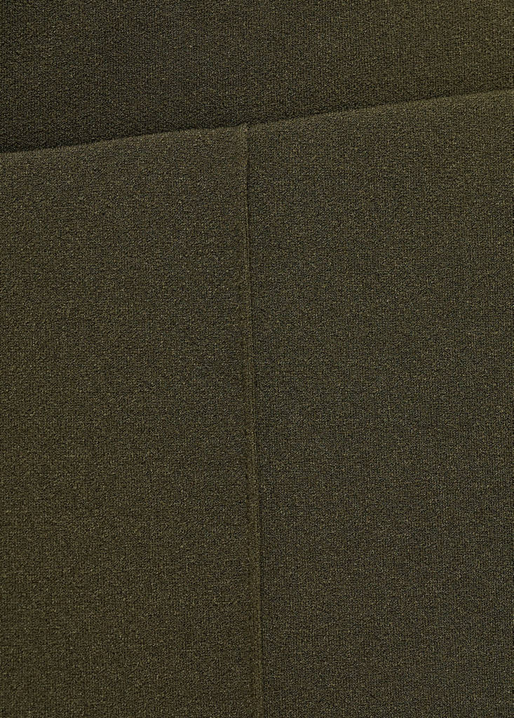 Straight knitted trousers — Khaki